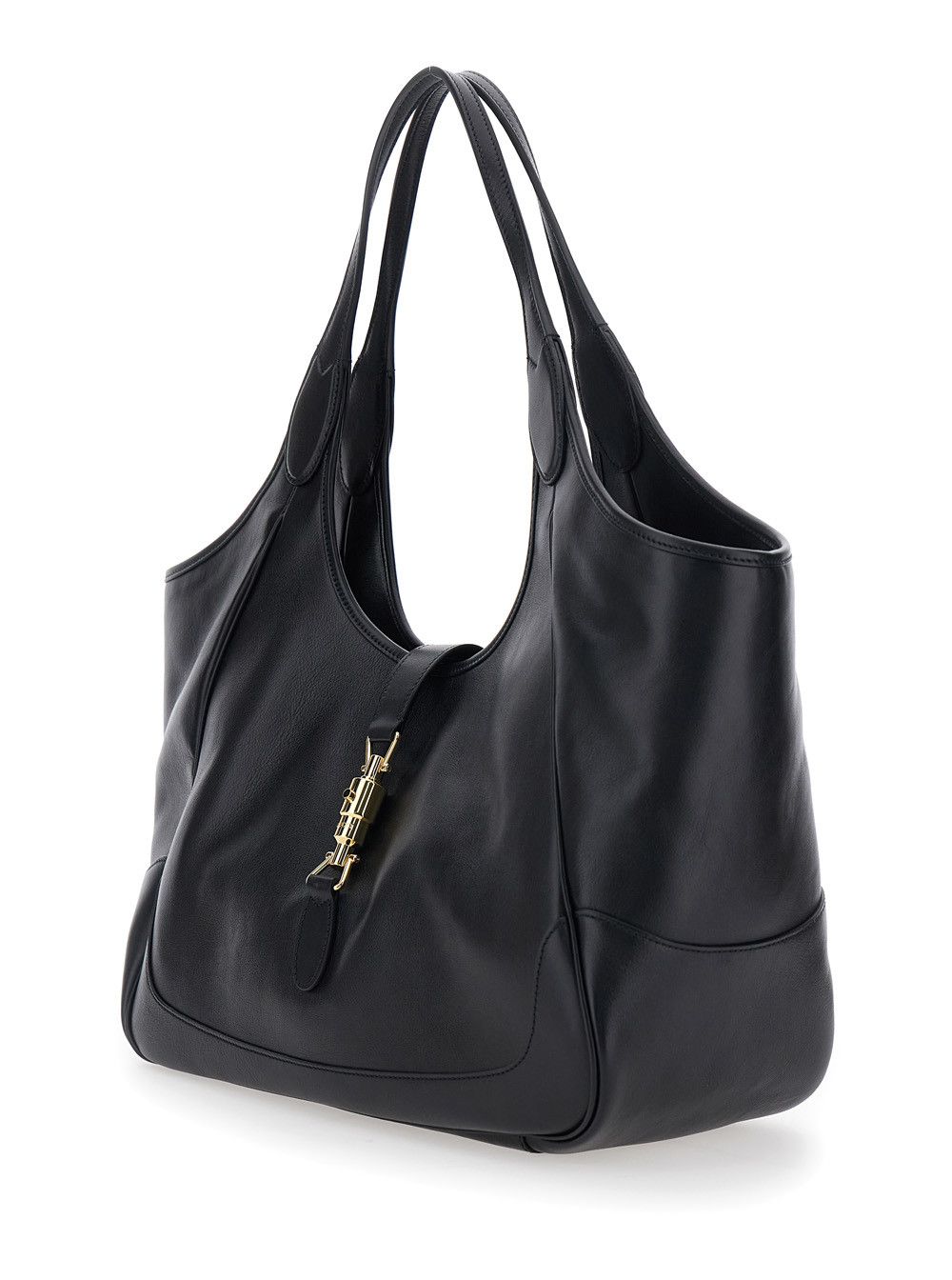 Gucci 'Jackie' Black Shoulder Bag with Two Top Handles and Front Closure in Leather for Women Size ONE SIZE - 2 Thumbnail
