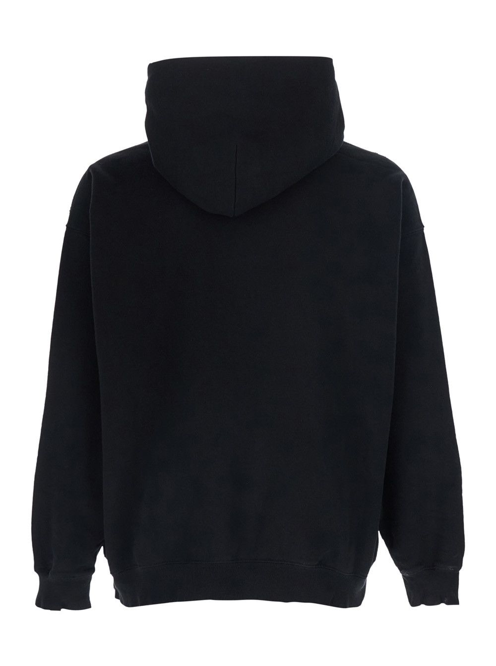 Balenciaga Black Hoodie with Fixed Hood and Maxi Logo Print on the Front in Cotton for Men Size US S / EU 44-46 / 1 - 2 Thumbnail