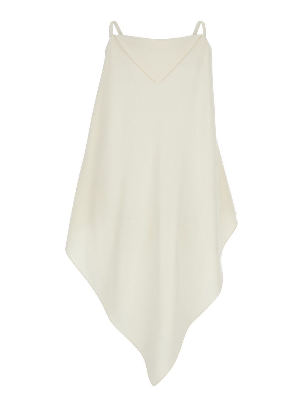 Balenciaga White Silk Blend Top with Asymmetric Design for Women Size M / US 6-8 / IT 42-44 - 2 Thumbnail