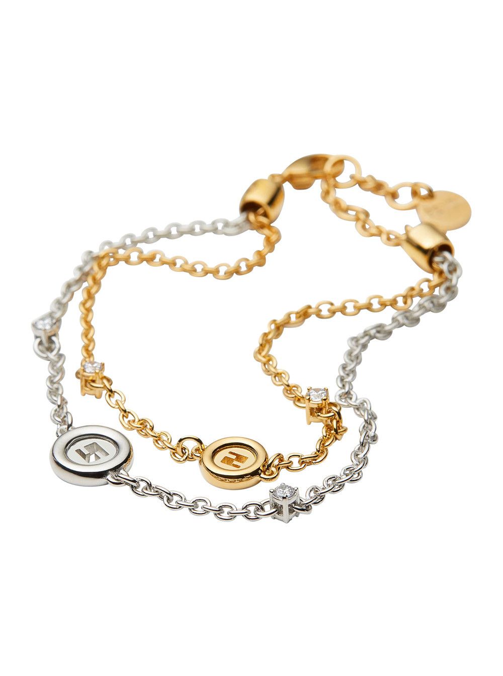 Fendi Bracelet 'EVER ROUND STUD' in Metallic Bronze for Women Size ONE SIZE - 2 Thumbnail