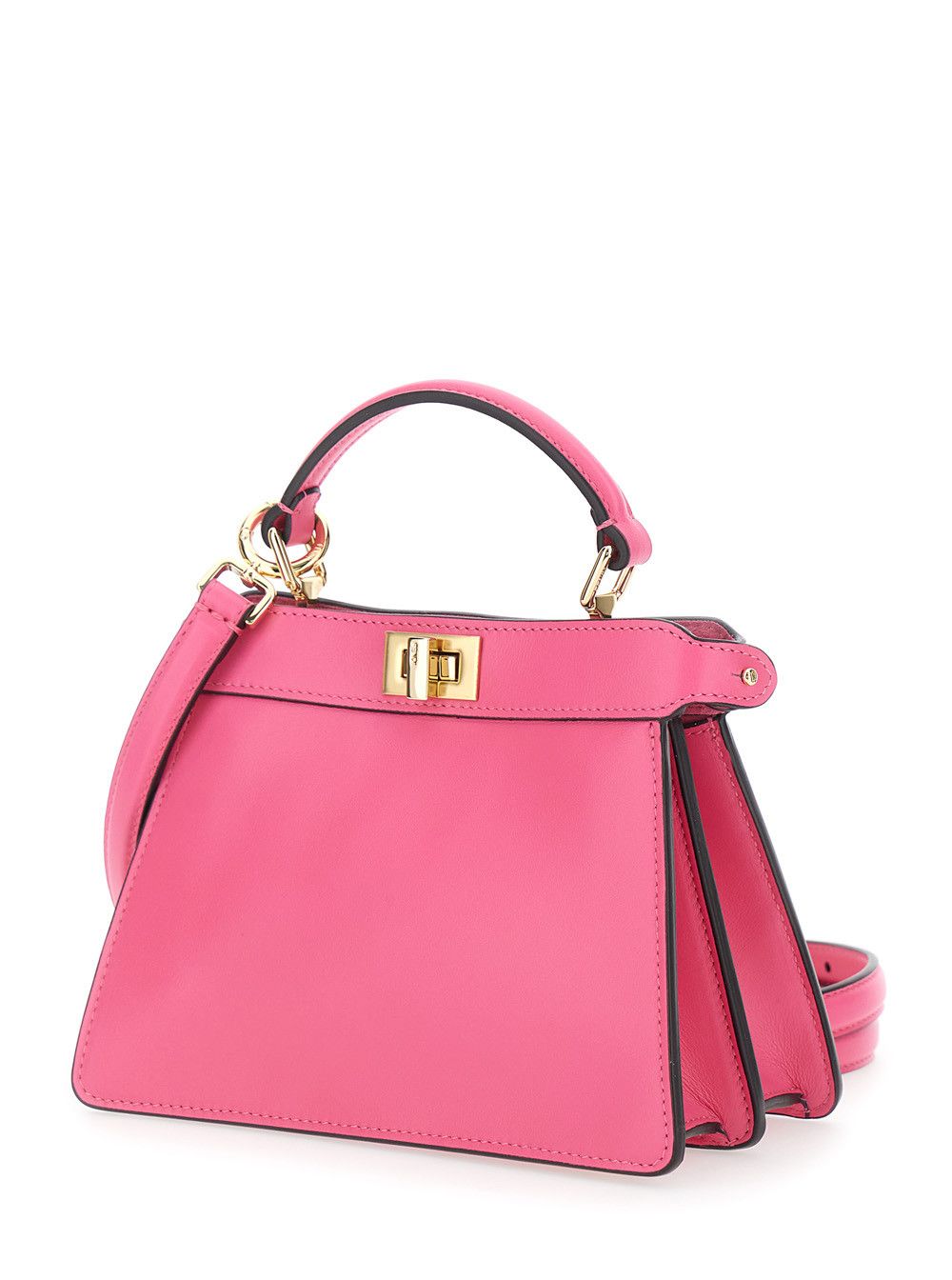Fendi Pink HandBag 'Peekaboo ISeeU Petite' with Turn Lock in Garnet Leather for Women Size ONE SIZE - 2 Thumbnail