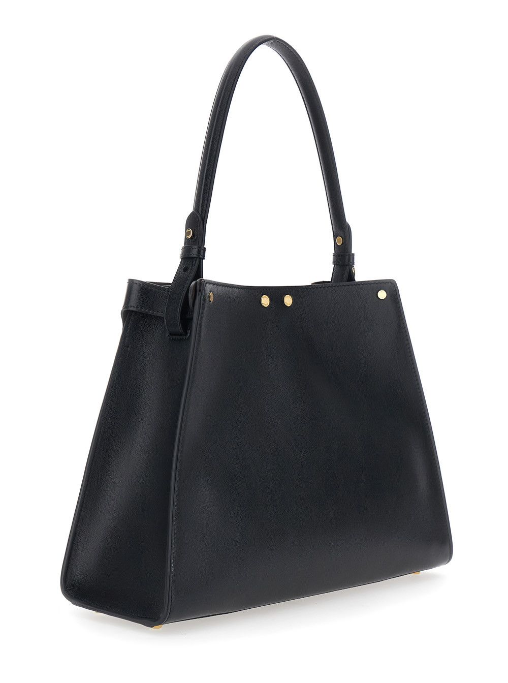Fendi 'Fendi Way' Black Tote Bag with Removable Handle and Turn Lock in Leather Woman Size ONE SIZE - 3 Thumbnail