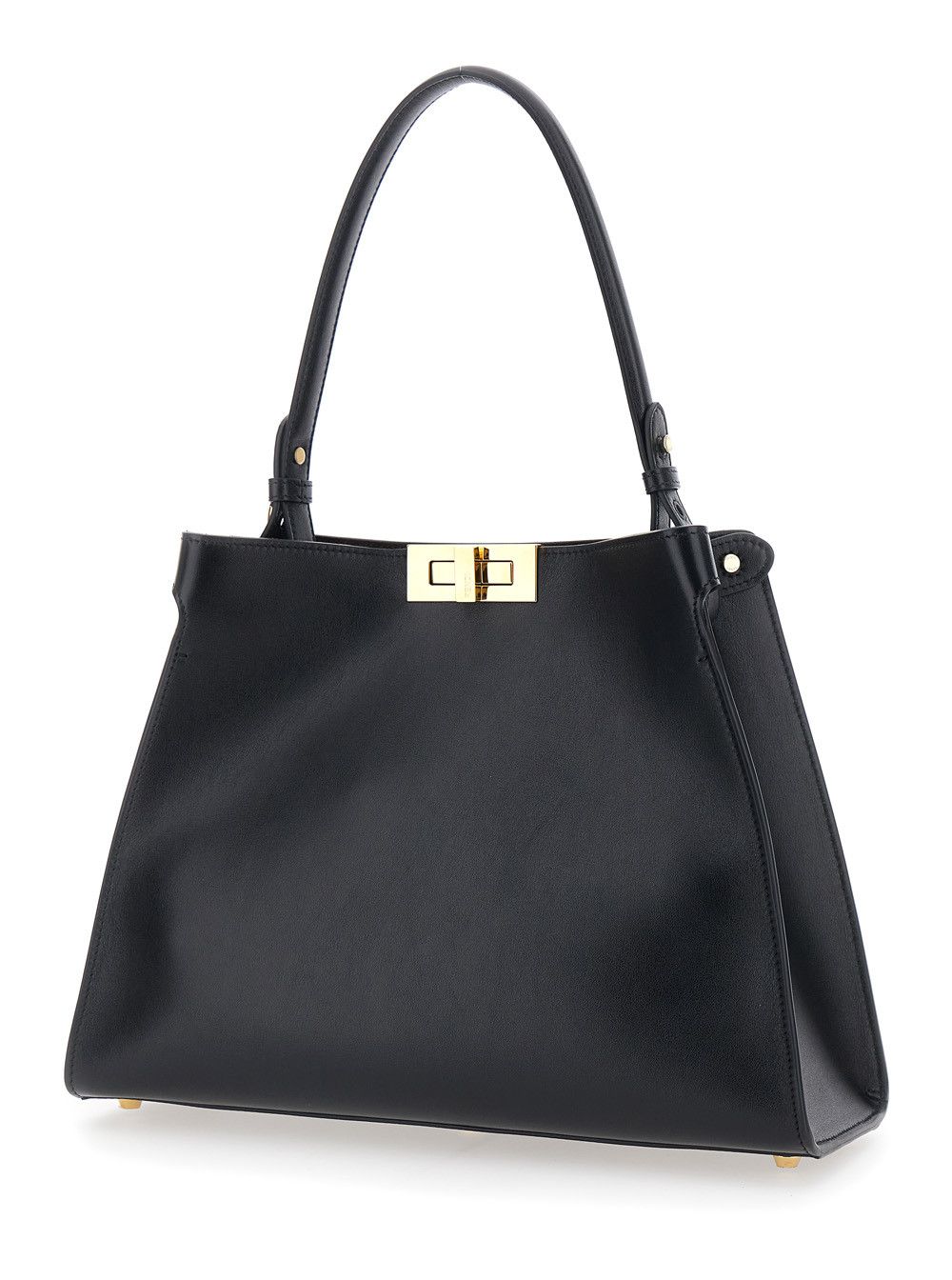 Fendi 'Fendi Way' Black Tote Bag with Removable Handle and Turn Lock in Leather Woman Size ONE SIZE - 2 Thumbnail