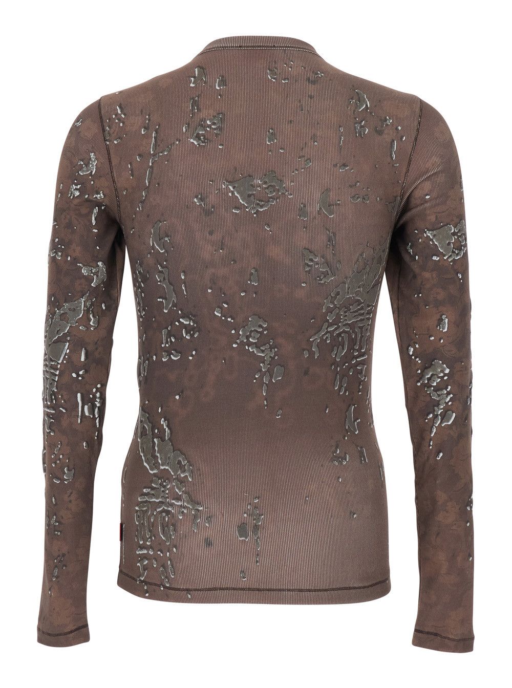 Diesel T-Shirt 'T-TADEO' Brown with Round Neck and Front Logo Print in Cotton for Men Size US L / EU 52-54 / 3 - 2 Thumbnail