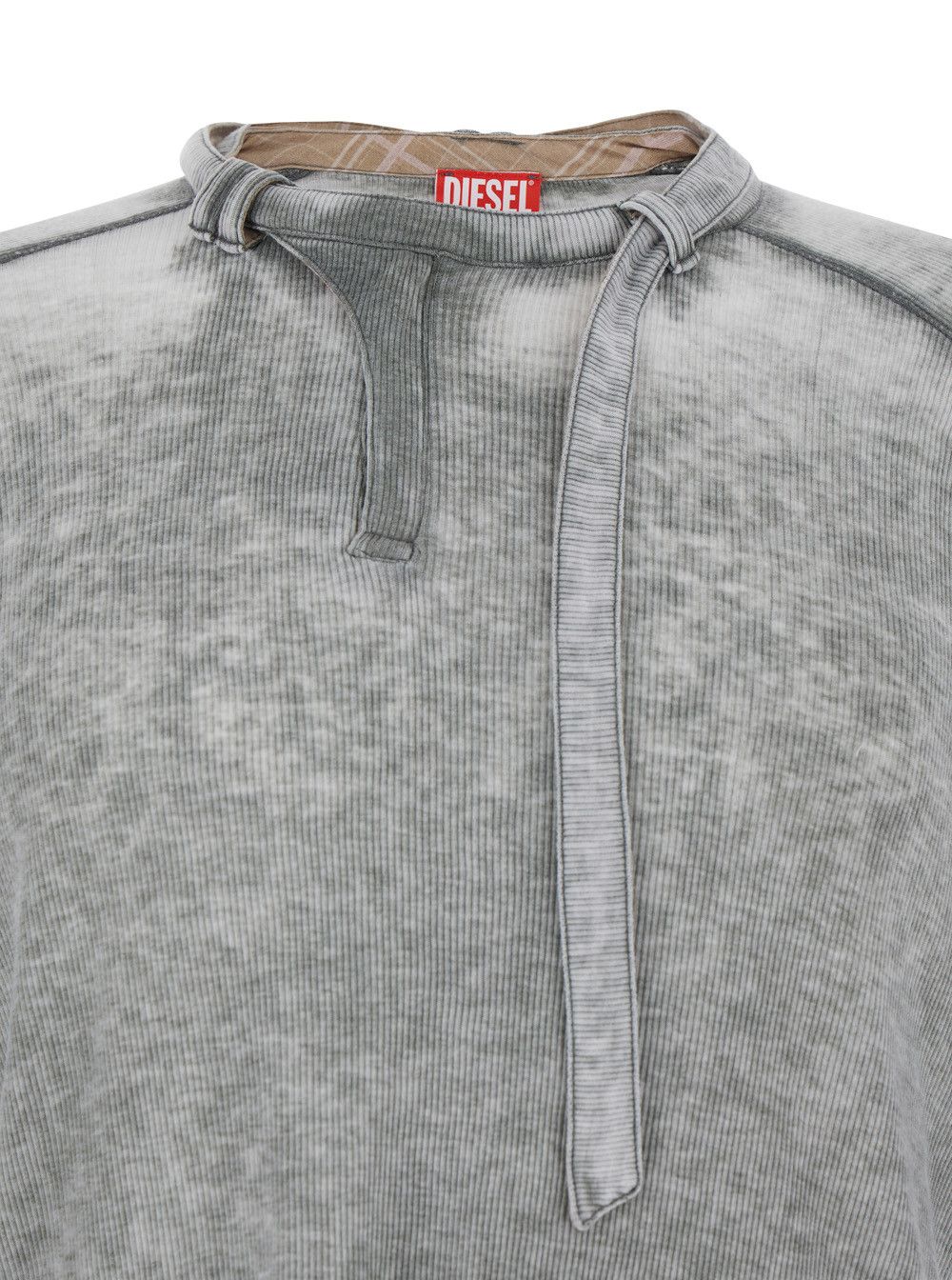 Diesel Crew Neck Sweater with Ribbed Design and Cut-Out Detail in Grey for Men Size US L / EU 52-54 / 3 - 3 Thumbnail