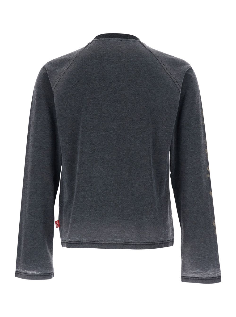 Diesel Gray T-shirt with Long Sleeves and Print on the Front in Cotton Blend for Men Size US XL / EU 56 / 4 - 2 Thumbnail