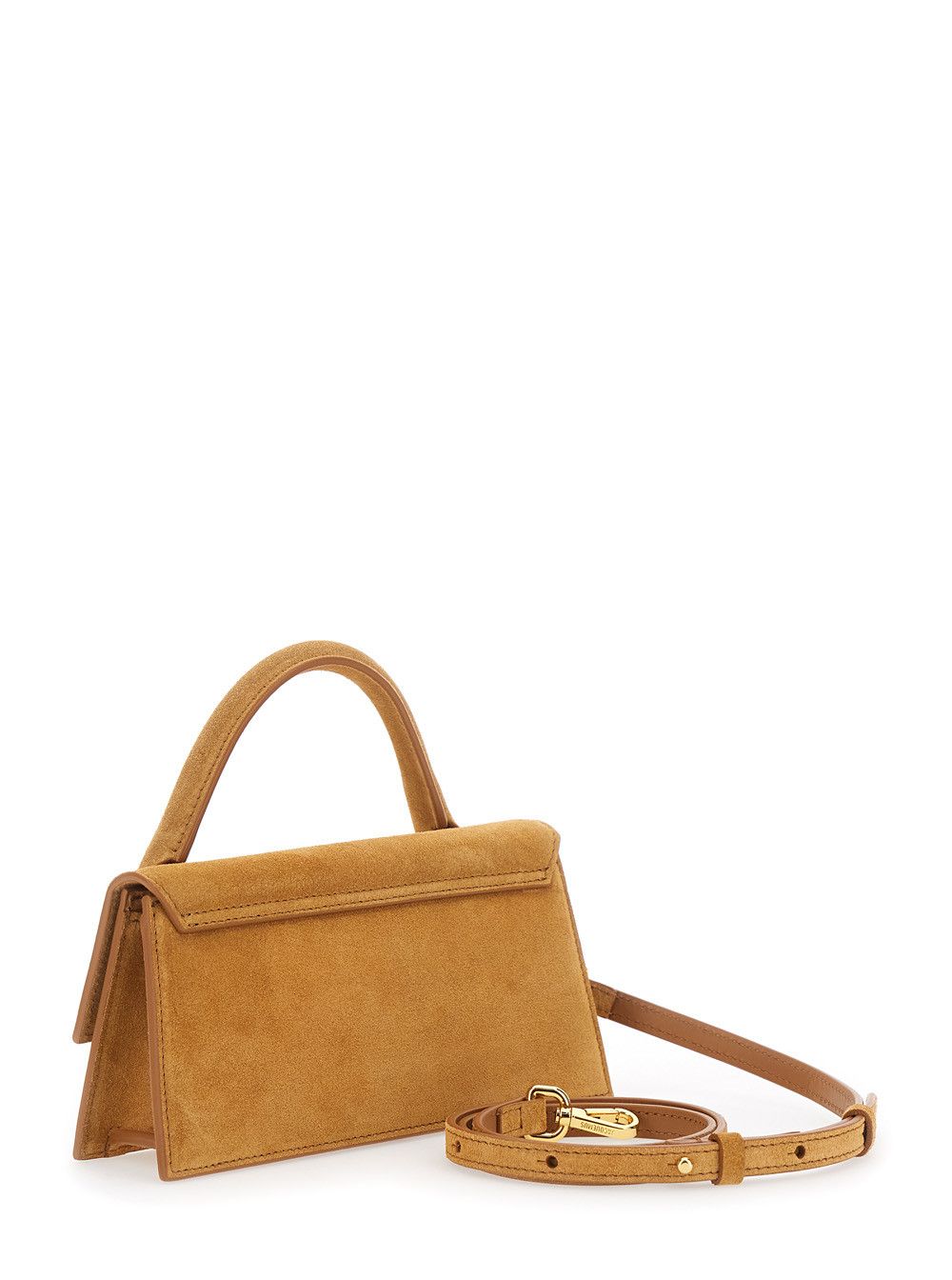 Jacquemus Brown Handbag 'Le Chiquito Long' with Logo on the Front in Suede for Women Size ONE SIZE - 3 Thumbnail