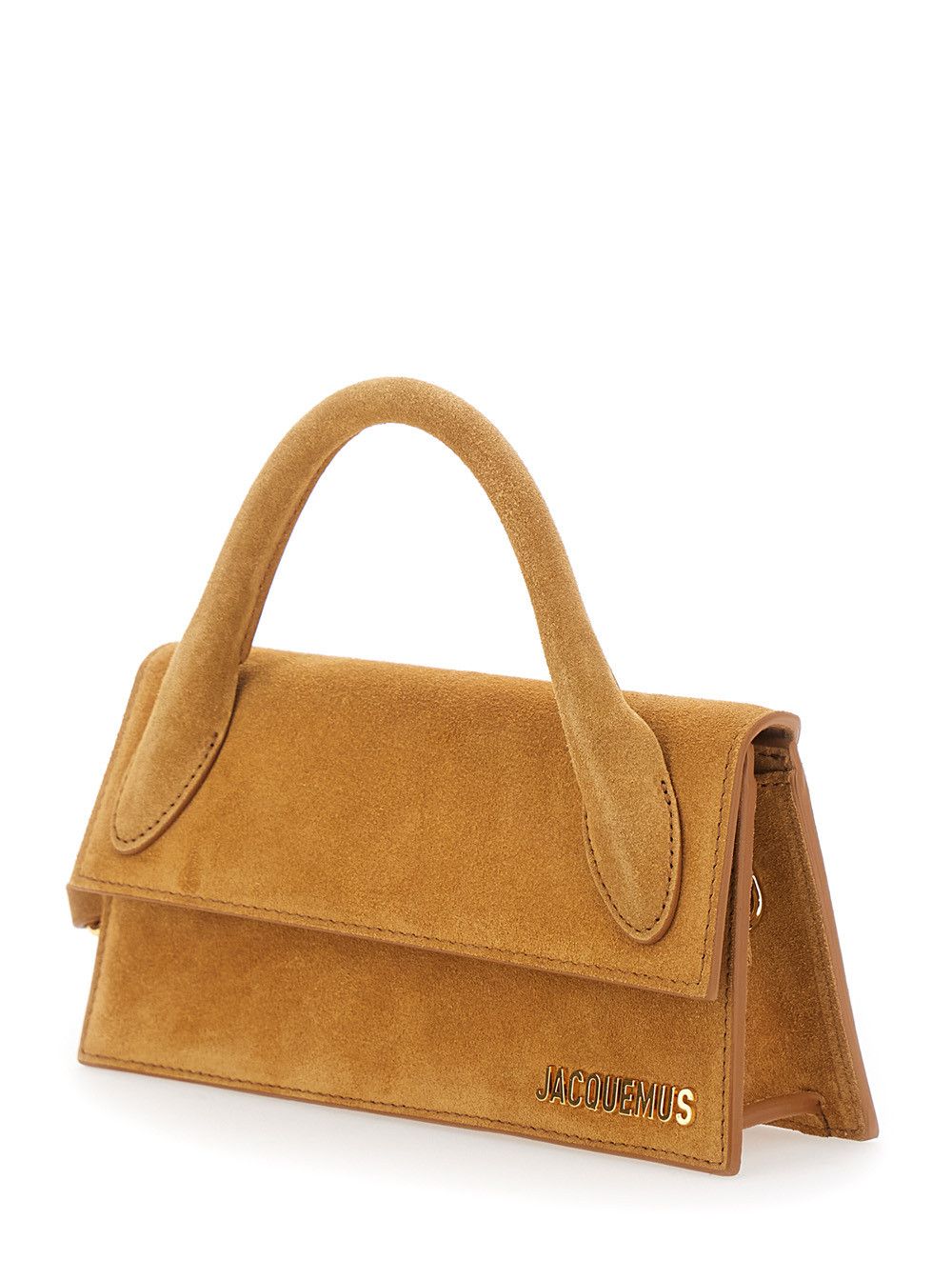 Jacquemus Brown Handbag 'Le Chiquito Long' with Logo on the Front in Suede for Women Size ONE SIZE - 2 Thumbnail