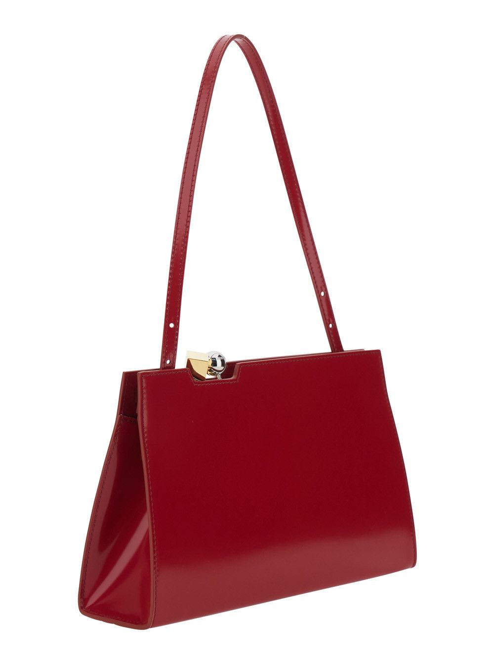 Jacquemus 'Le Salon' Red Handbag with Gold and Silver Charm in Leather for Women Size ONE SIZE - 3 Thumbnail