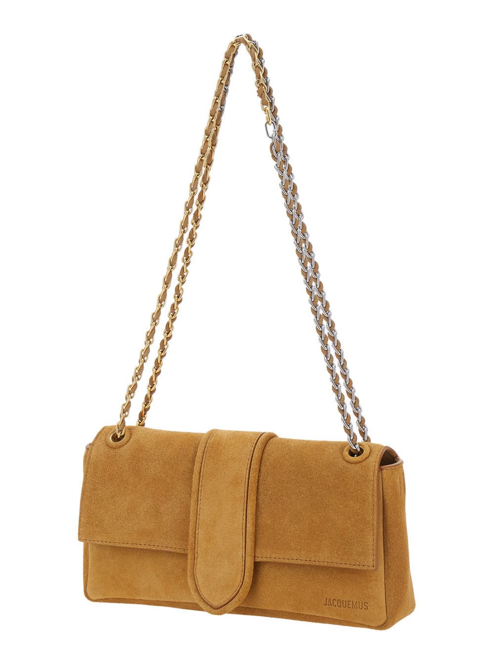 Jacquemus Shoulder Bag 'Le Bambino Chaine' with Chain Strap and Crocodile-Embossed Ecoleather in Brown for Women Size ONE SIZE - 2 Thumbnail