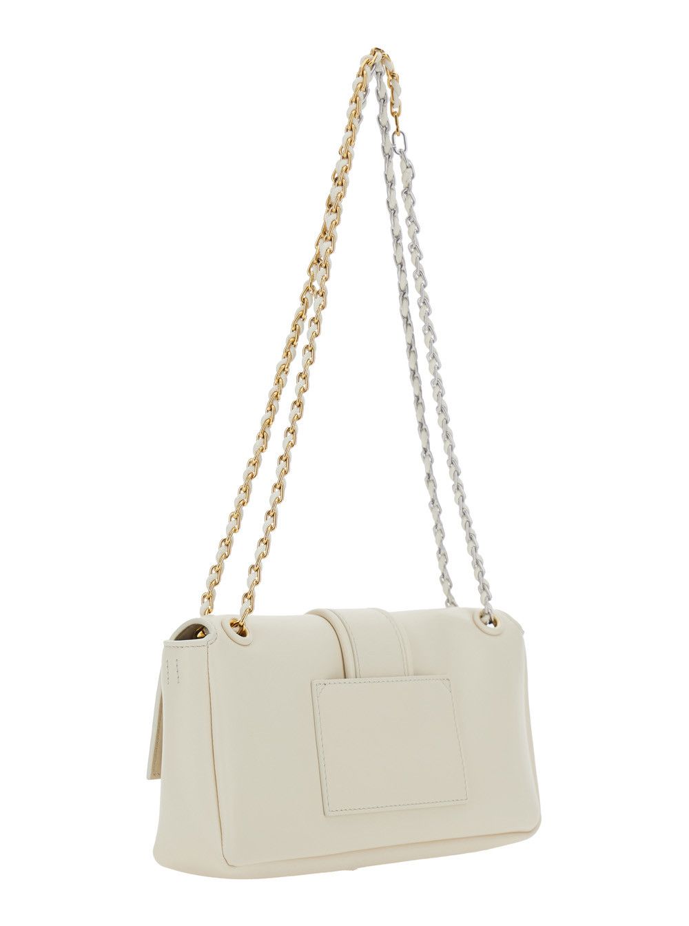 Jacquemus 'Le Bambino Chaine' White Shoulder Bag with Chain Strap and Logo on the Front in Leather Woman Size ONE SIZE - 3 Thumbnail