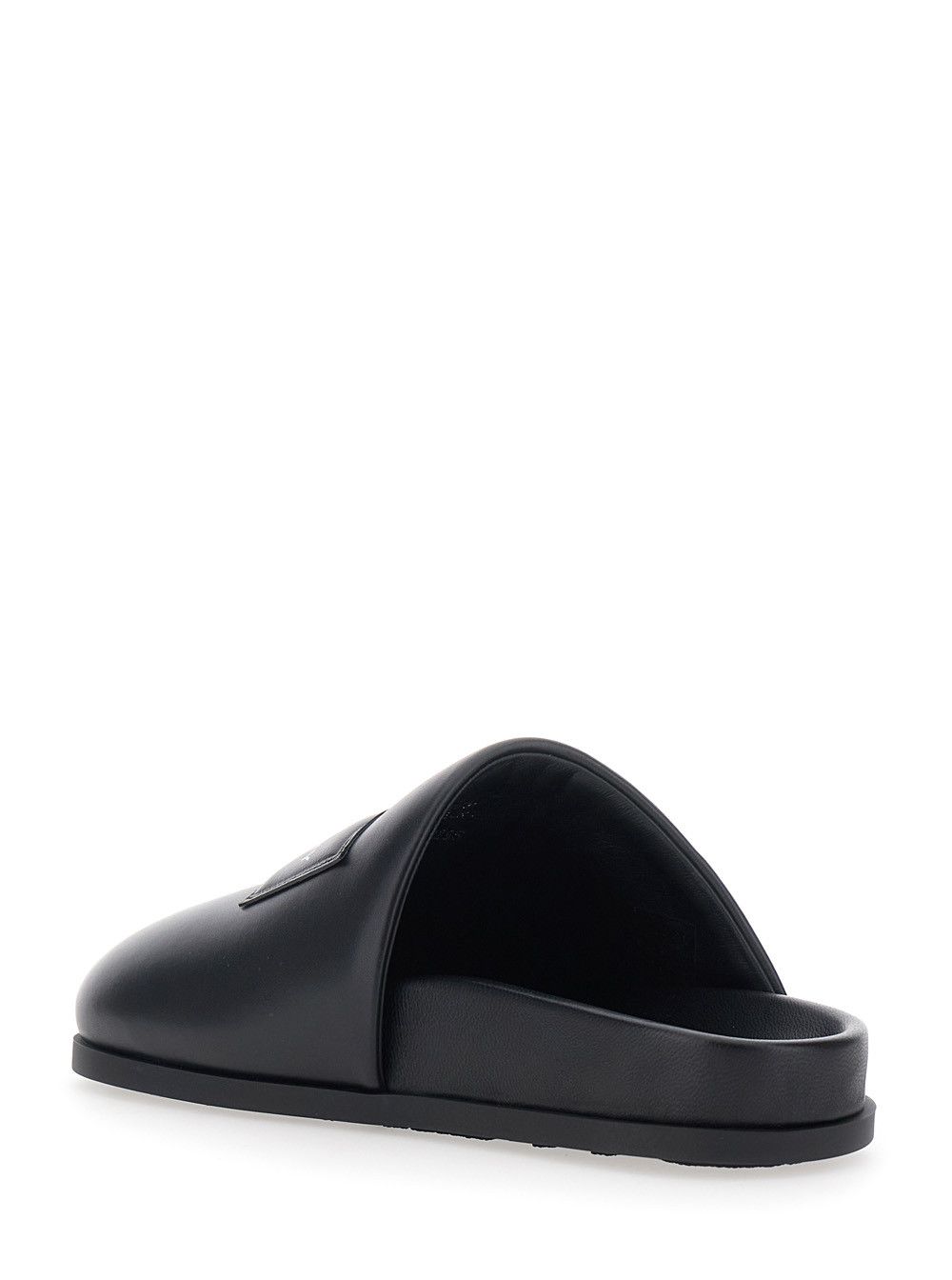 Givenchy Black Mules with Asymmetrical Design and Padded Leather Logo Women Size US 10 / IT 40 - 3 Thumbnail