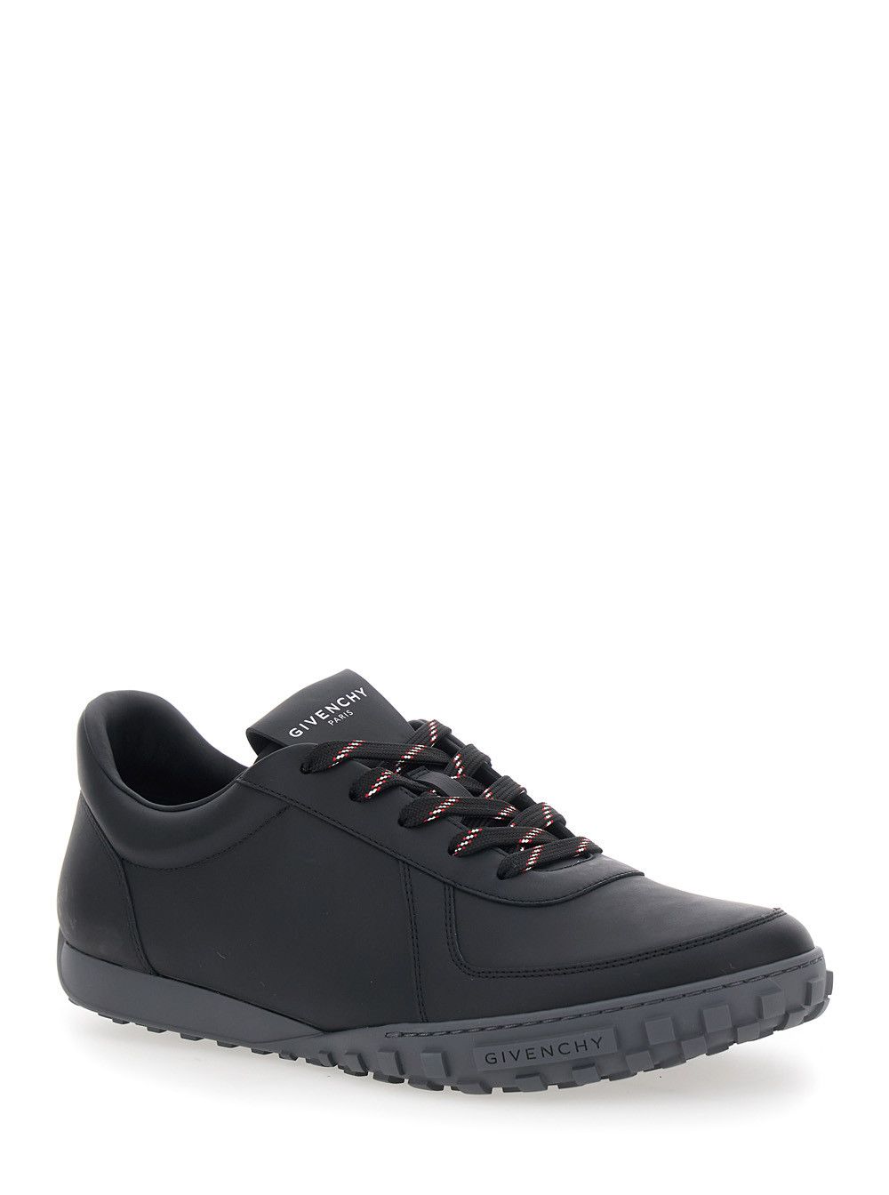 Givenchy 'Glide' black low top sneakers with logo lettering on the tongue and heel in leather for men Size US 8 / EU 41 - 2 Thumbnail