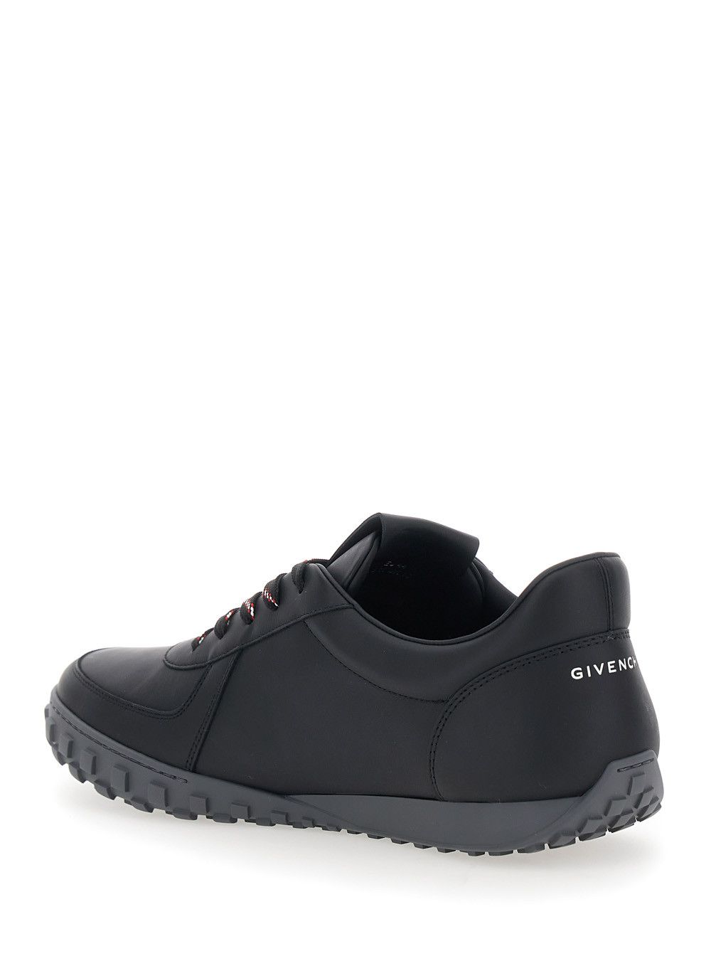 Givenchy 'Glide' black low top sneakers with logo lettering on the tongue and heel in leather for men Size US 10 / EU 43 - 3 Thumbnail