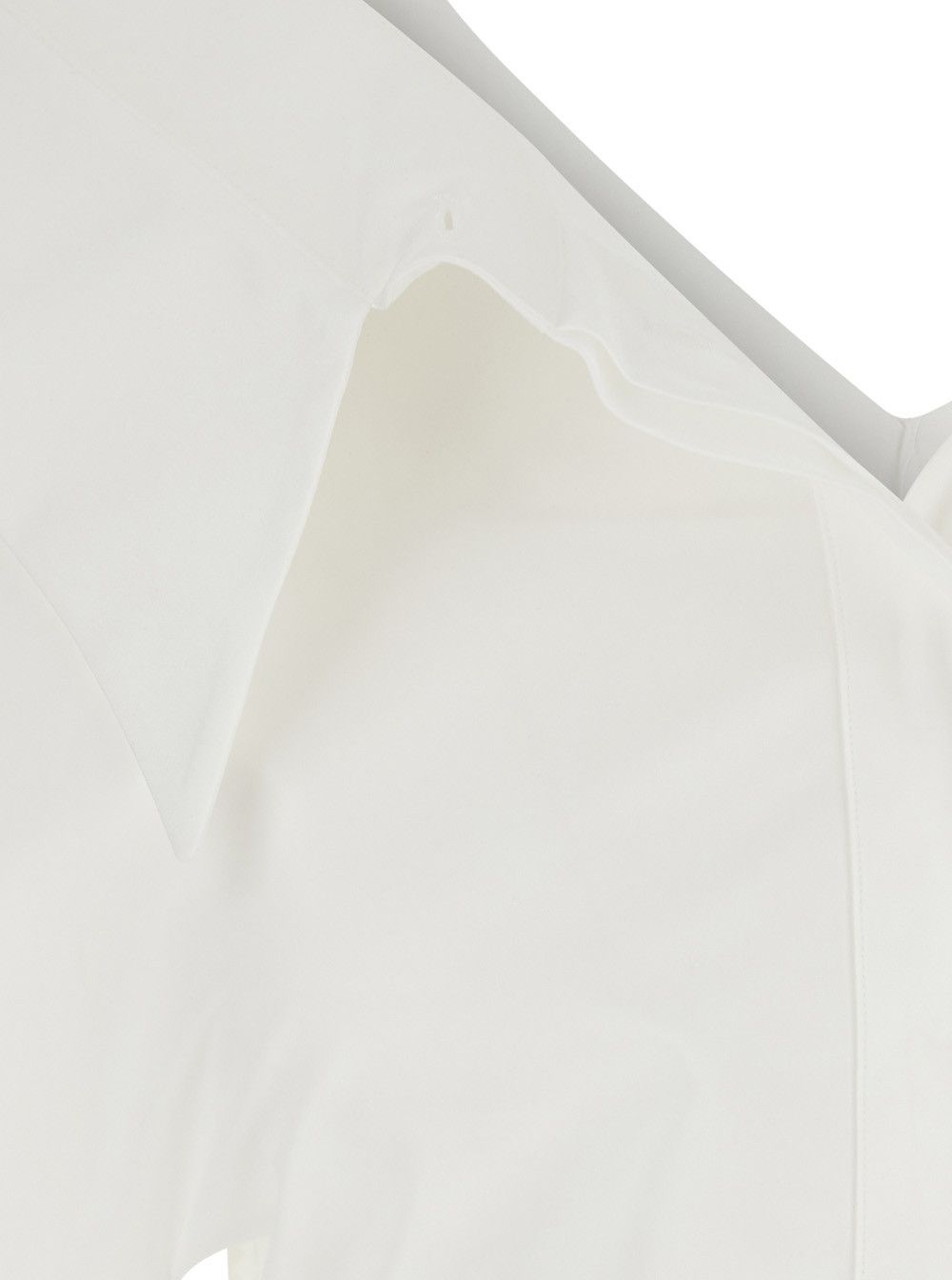 Givenchy White 'Slashed Fitted' Shirt with Asymmetric Details - Cotton - Women Size M / US 6-8 / IT 42-44 - 3 Thumbnail