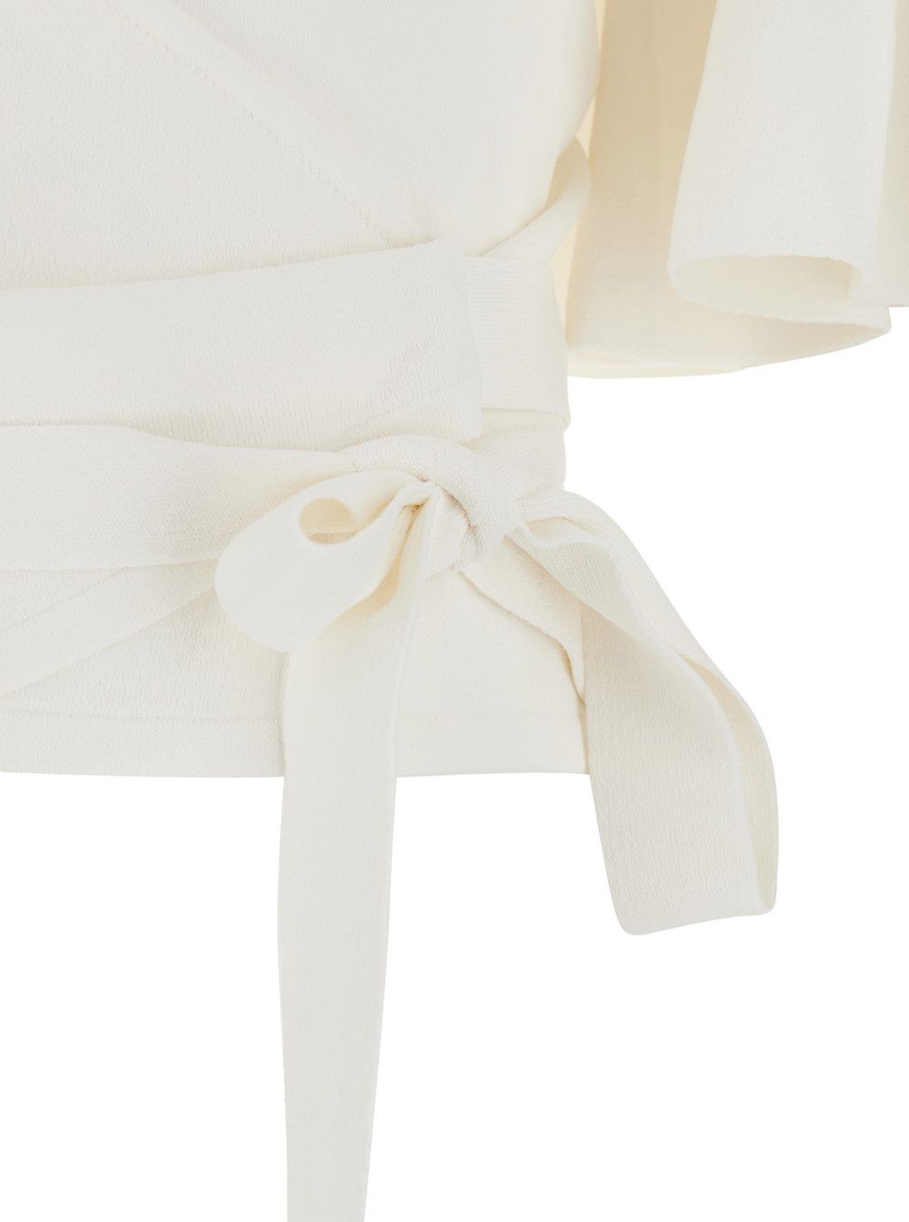 Jacquemus White Top with Crossed Neck In Tech Fabric for Women Size M / US 6-8 / IT 42-44 - 3 Thumbnail