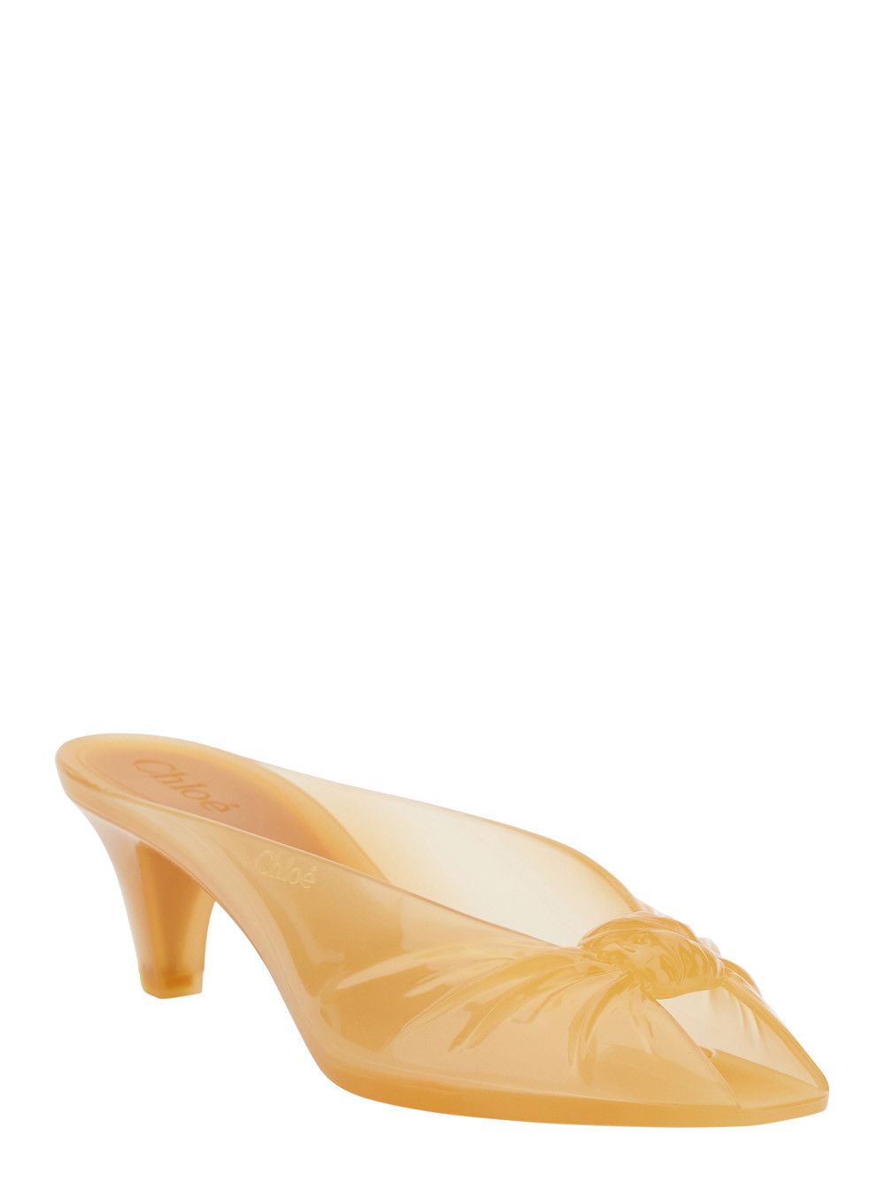 Chloe Azia Sandals with Shaped Straps in Champagne Glitter Leather for Women Size US 7 / IT 37 - 2 Thumbnail