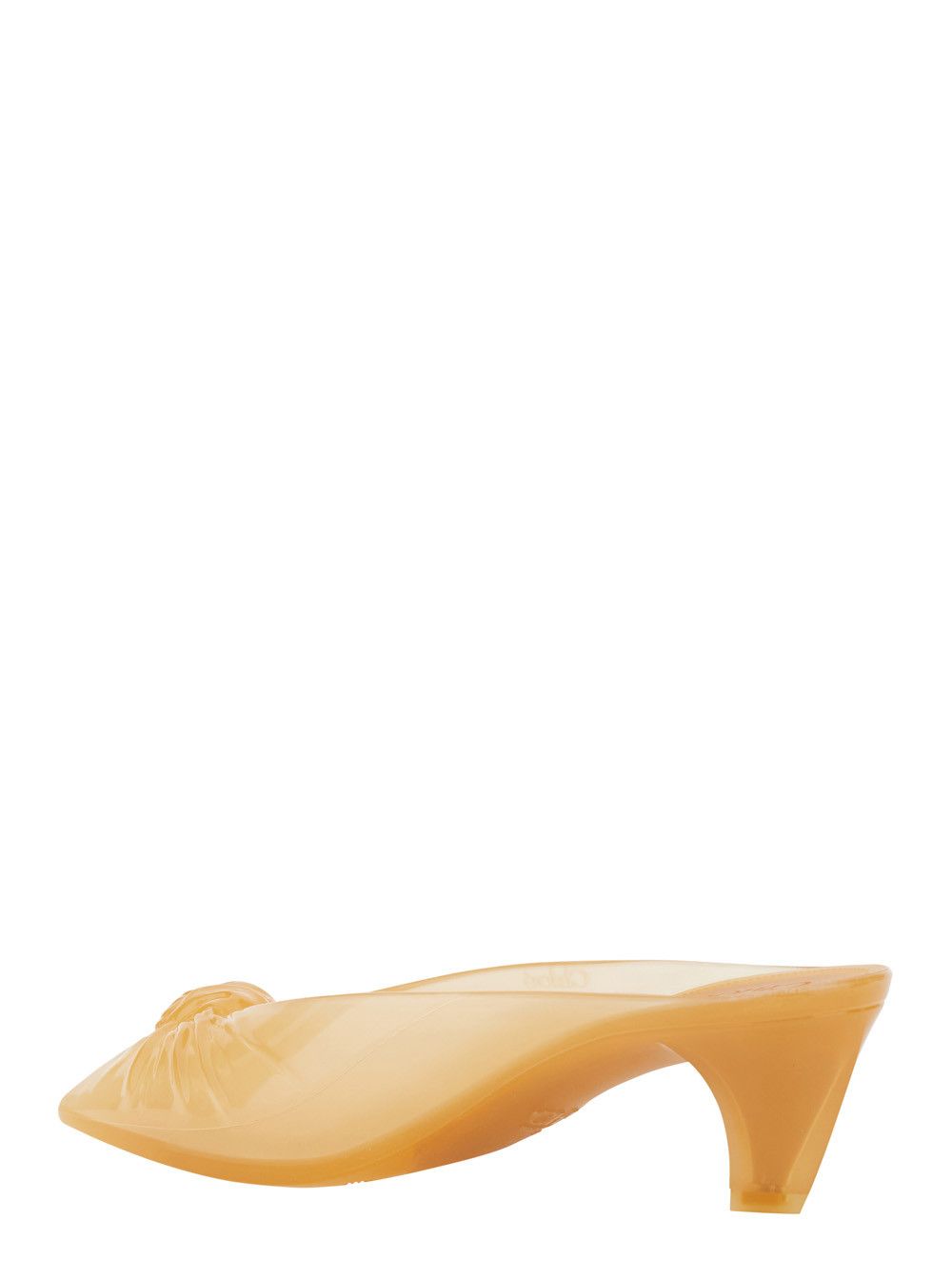 Chloe Azia Sandals with Shaped Straps in Champagne Glitter Leather for Women Size US 7 / IT 37 - 3 Thumbnail