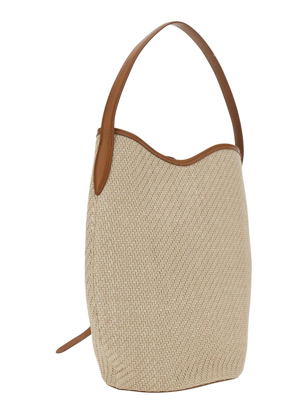 Liffner Shoulder Bag "BELTED BUCKET BAG LARGE RAFFIA" Beige in Raffia Women Size ONE SIZE - 3 Thumbnail