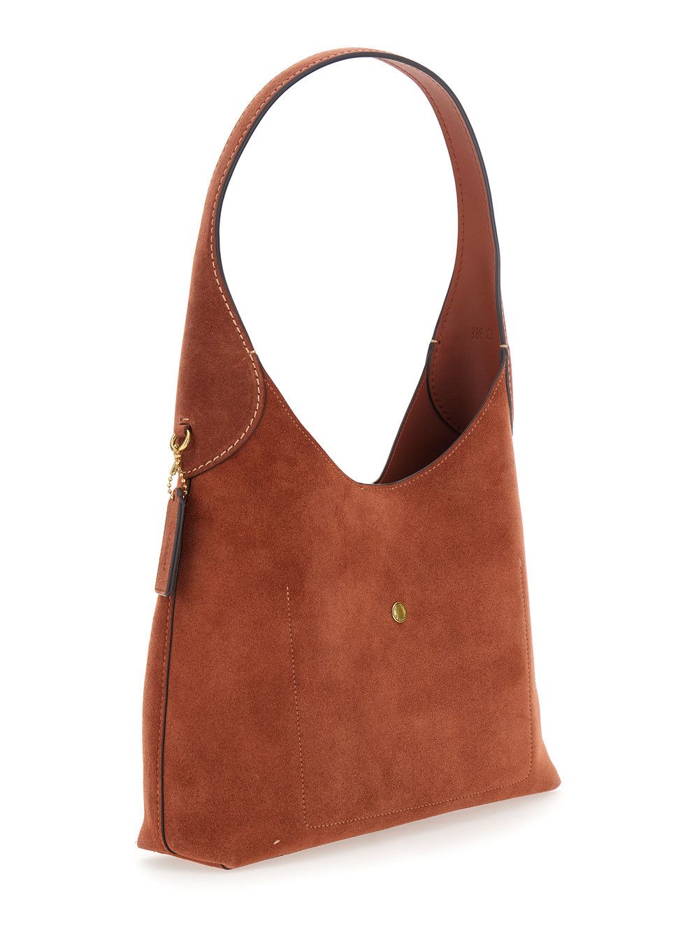 Coach Shoulder Bag 'SUEDE BROOKLYN SHOULDER BAG 28' with Brown Leather Details for Women Size ONE SIZE - 3 Thumbnail