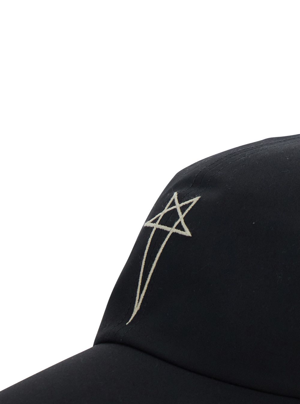 Rick Owens Drkshdw Embroidered Visor Cap - Black Cotton Hat for Men Size ONE SIZE - 3 Thumbnail