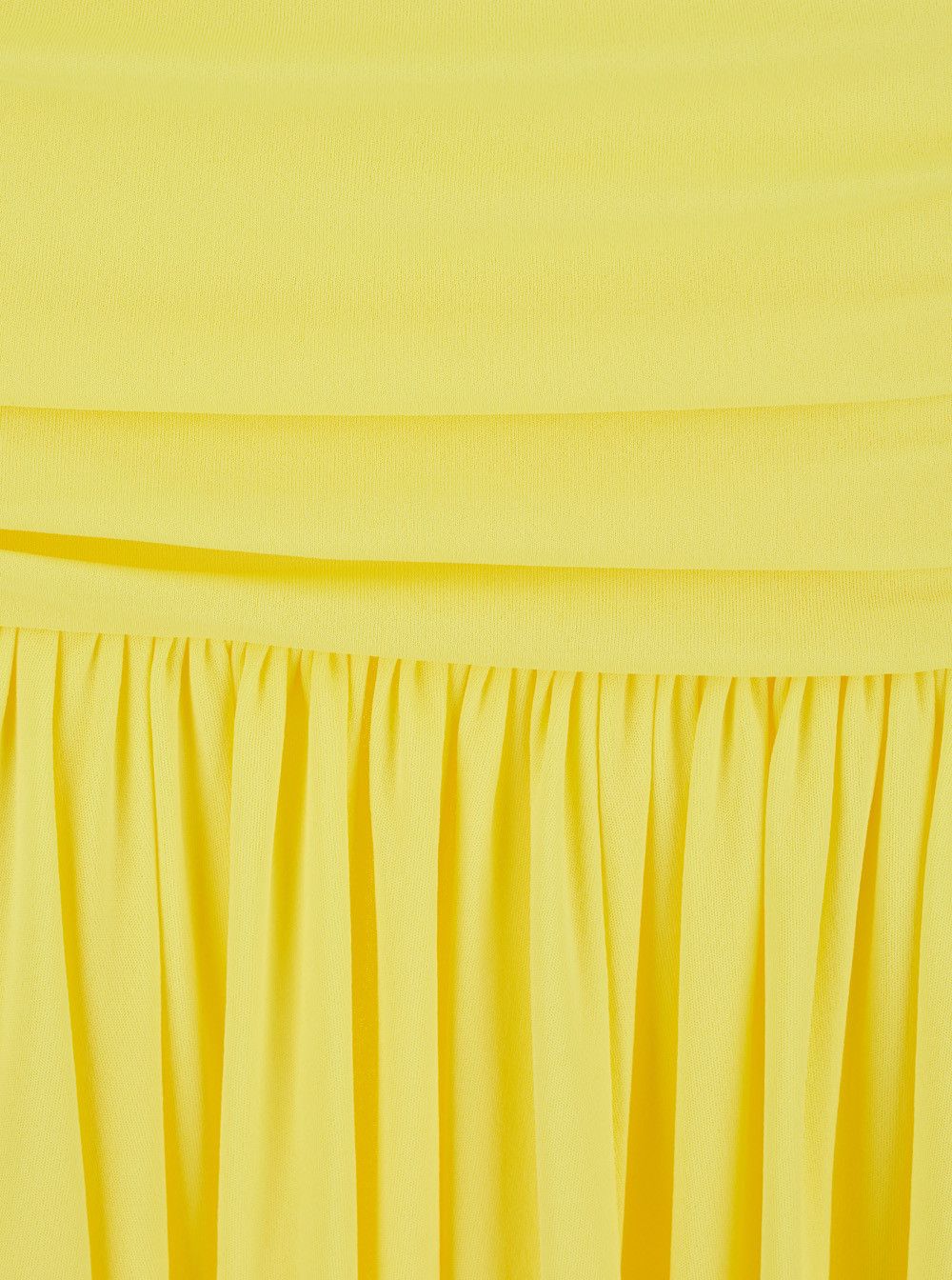 Jacquemus Yellow Dress with Straight Neckline and Gathered Waist in Tech Fabric for Women Size M / US 6-8 / IT 42-44 - 3 Thumbnail