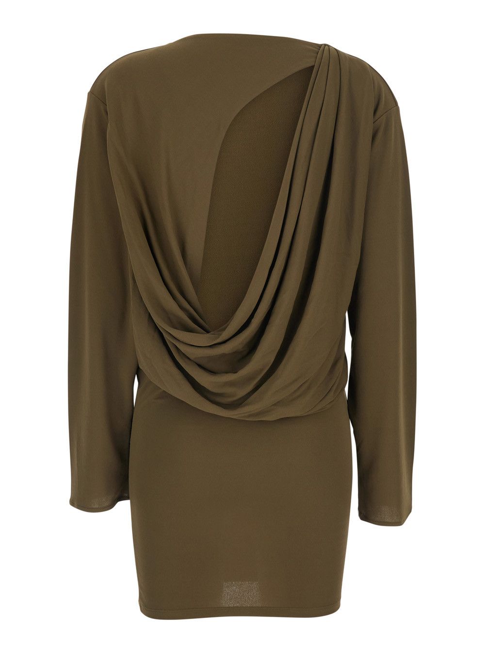 Jacquemus Dress 'LA ROBE MISTRAL' Green with Thin Straps and V-Neck in Viscose for Women Size S / US 4 / IT 40 - 2 Thumbnail