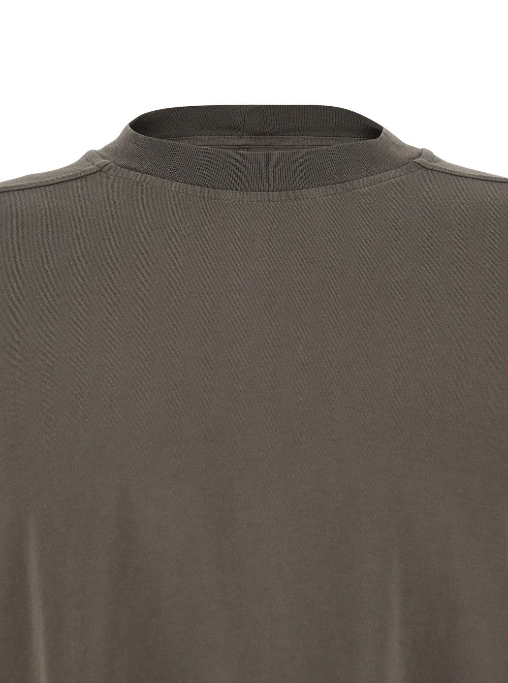 Rick Owens Drkshdw Gray Crew Neck T-Shirt with Raised Collar for Men Size US M / EU 48-50 / 2 - 3 Thumbnail