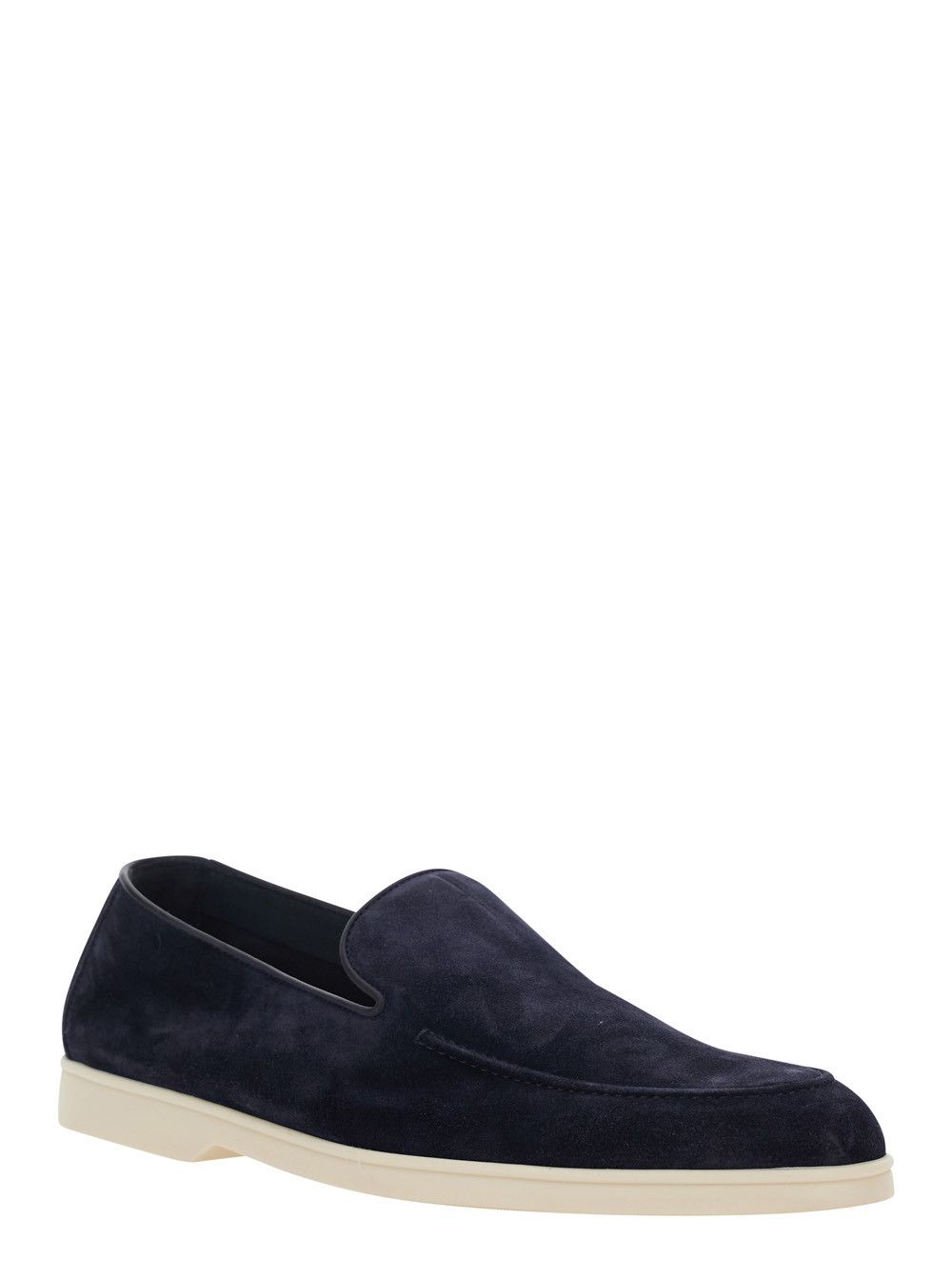 Doucal's Blue Loafers with Rounded Toe in Leather for Men Size US 8 / EU 41 - 2 Thumbnail