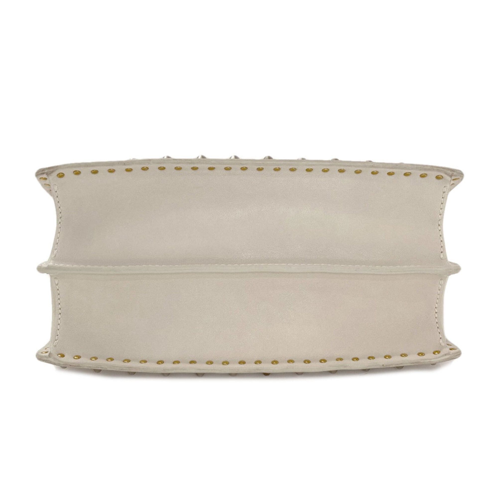 Miu Miu Miu Miu Miu Studded 2-Way Handbag, Calfskin, Women's Size ONE SIZE - 4 Thumbnail