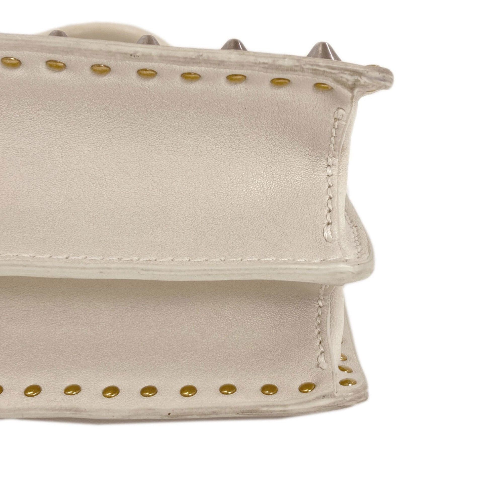 Miu Miu Miu Miu Miu Studded 2-Way Handbag, Calfskin, Women's Size ONE SIZE - 15 Thumbnail