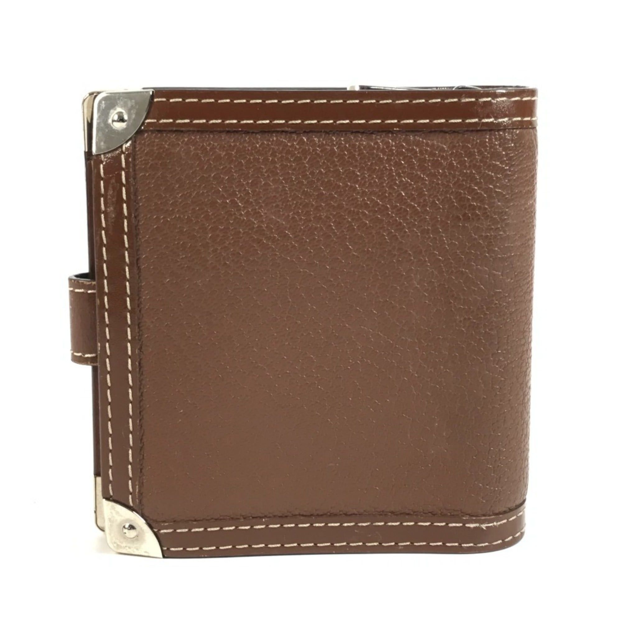 Louis Vuitton LOUIS VUITTON M91965 Suhali Compact Zip Wallet, Bi-fold Leather, Women's, Brown Size ONE SIZE - 2 Thumbnail