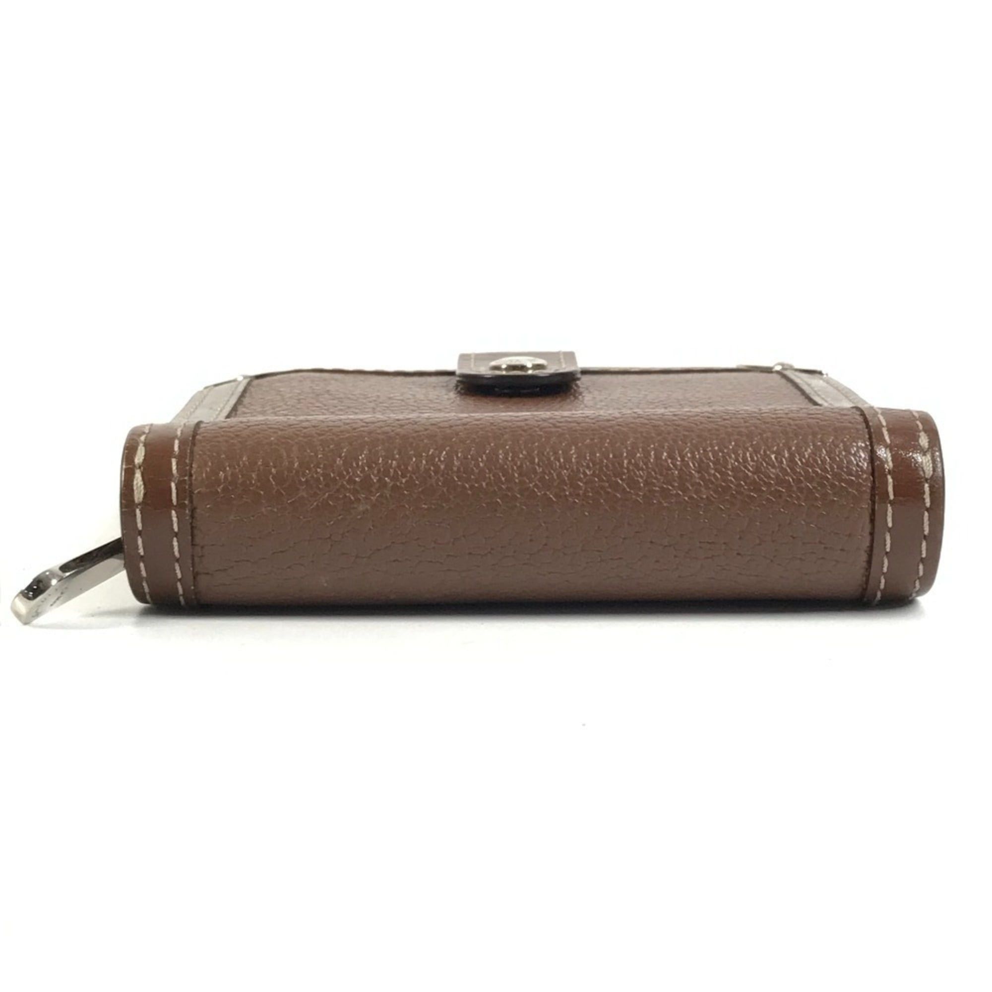 Louis Vuitton LOUIS VUITTON M91965 Suhali Compact Zip Wallet, Bi-fold Leather, Women's, Brown Size ONE SIZE - 5 Thumbnail