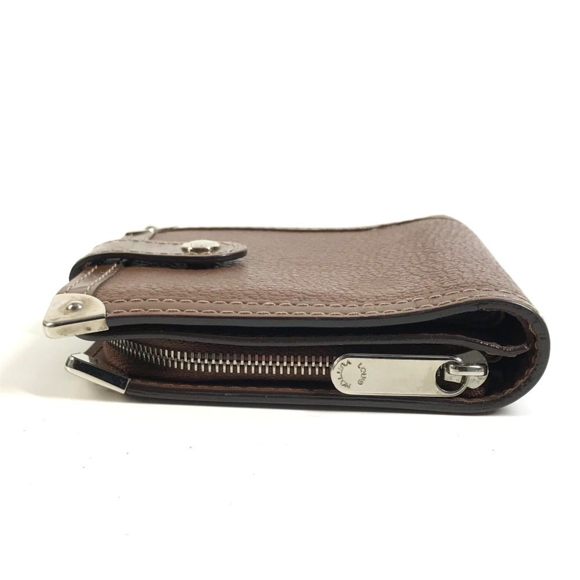 Louis Vuitton LOUIS VUITTON M91965 Suhali Compact Zip Wallet, Bi-fold Leather, Women's, Brown Size ONE SIZE - 3 Thumbnail