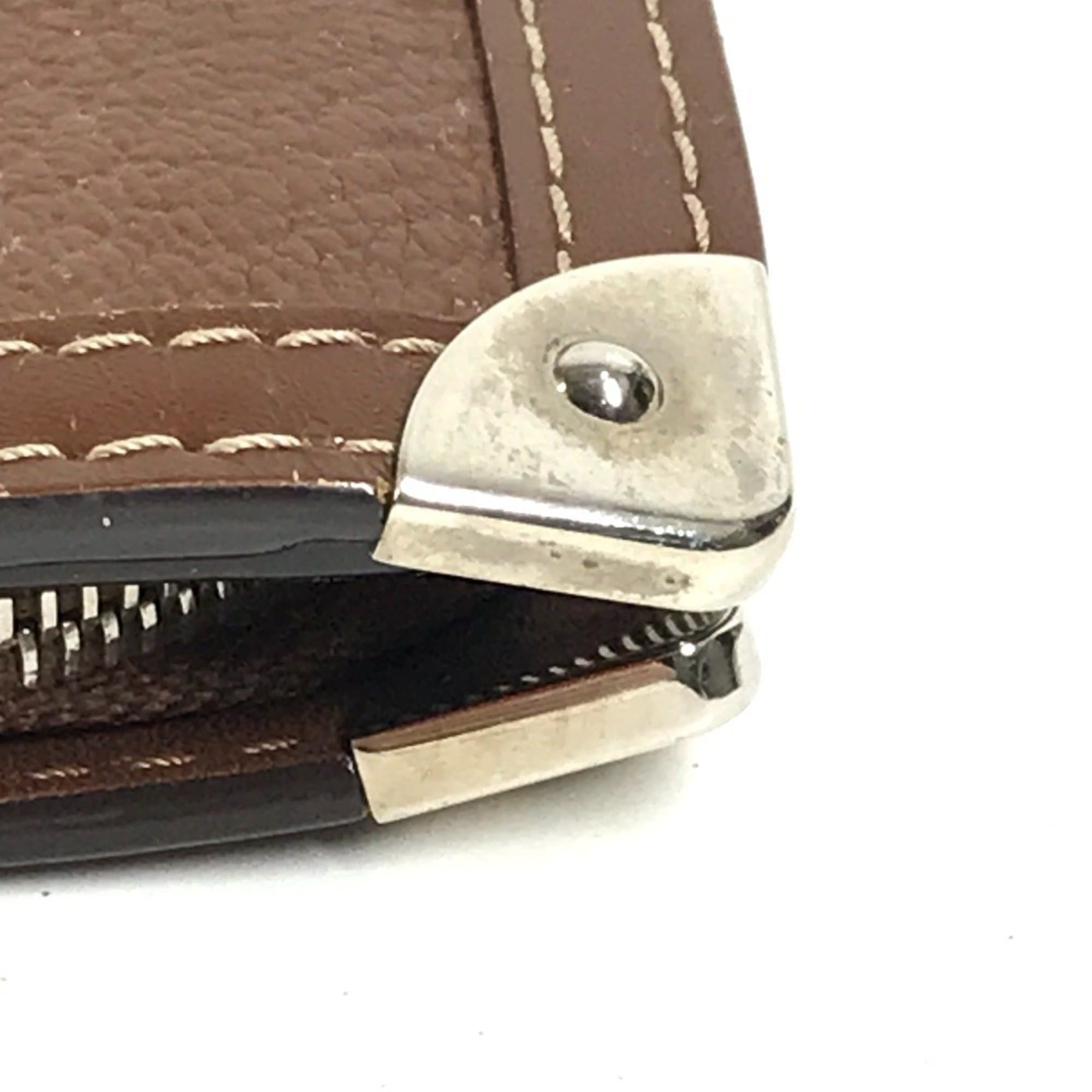 Louis Vuitton LOUIS VUITTON M91965 Suhali Compact Zip Wallet, Bi-fold Leather, Women's, Brown Size ONE SIZE - 8 Thumbnail