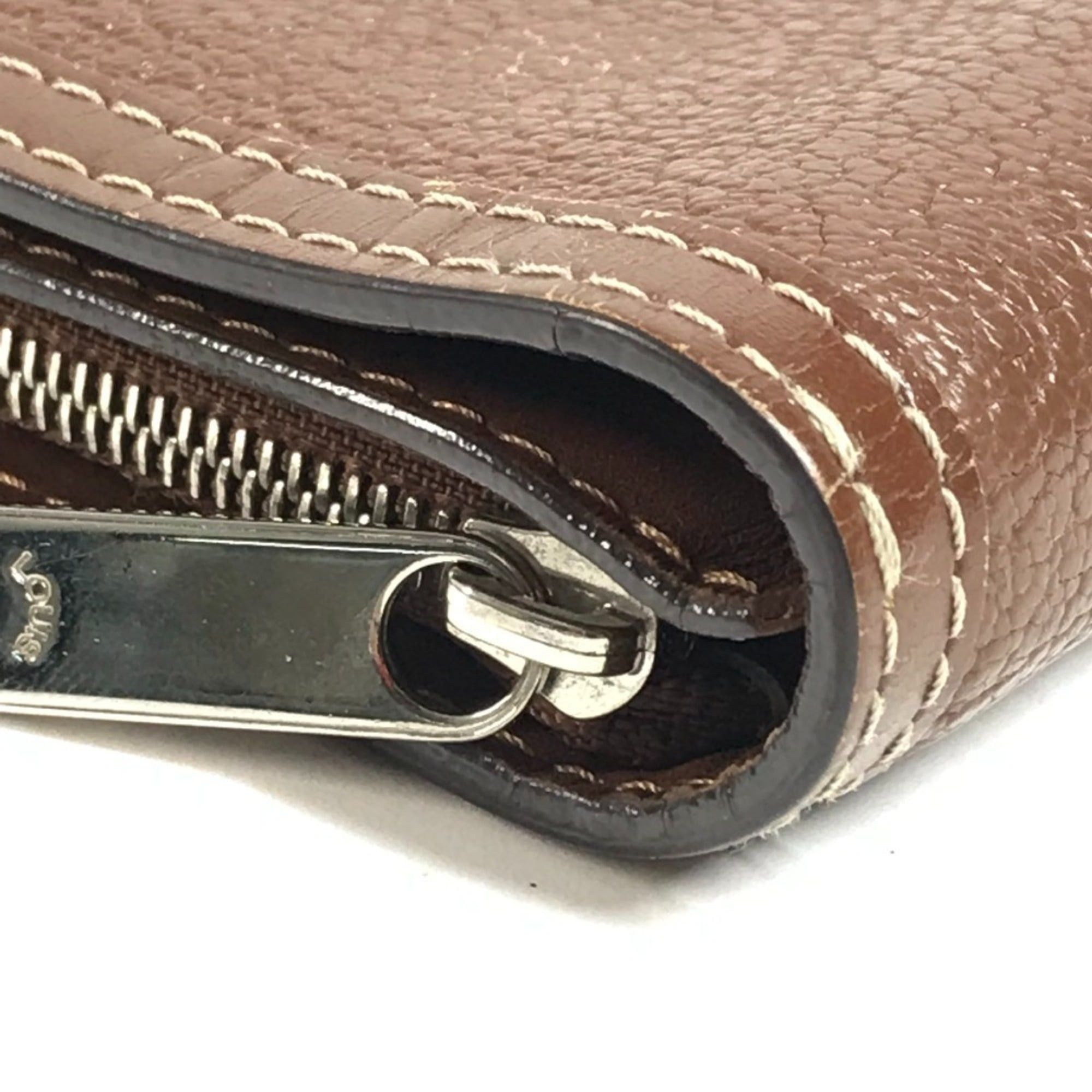 Louis Vuitton LOUIS VUITTON M91965 Suhali Compact Zip Wallet, Bi-fold Leather, Women's, Brown Size ONE SIZE - 10 Thumbnail