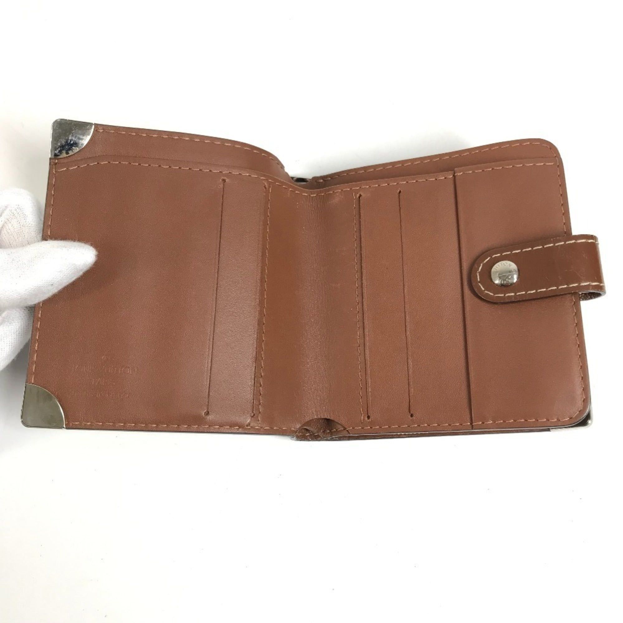 Louis Vuitton LOUIS VUITTON M91965 Suhali Compact Zip Wallet, Bi-fold Leather, Women's, Brown Size ONE SIZE - 11 Thumbnail