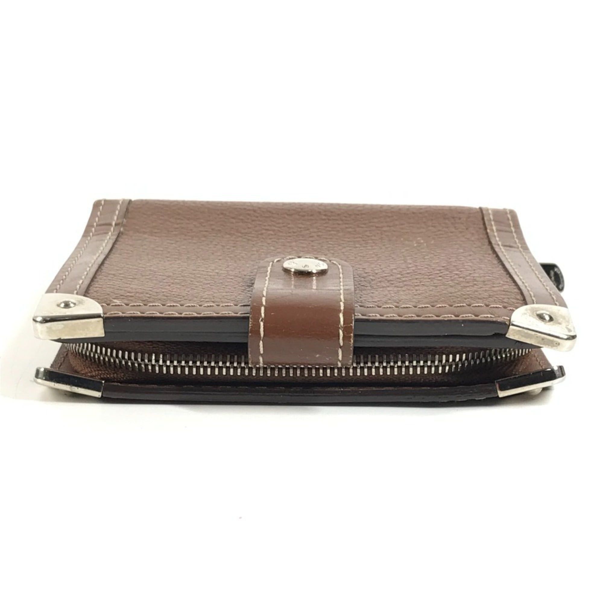 Louis Vuitton LOUIS VUITTON M91965 Suhali Compact Zip Wallet, Bi-fold Leather, Women's, Brown Size ONE SIZE - 6 Thumbnail