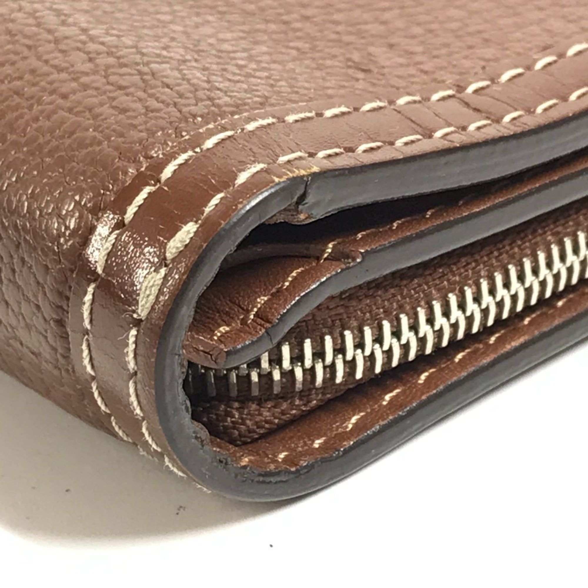 Louis Vuitton LOUIS VUITTON M91965 Suhali Compact Zip Wallet, Bi-fold Leather, Women's, Brown Size ONE SIZE - 9 Thumbnail