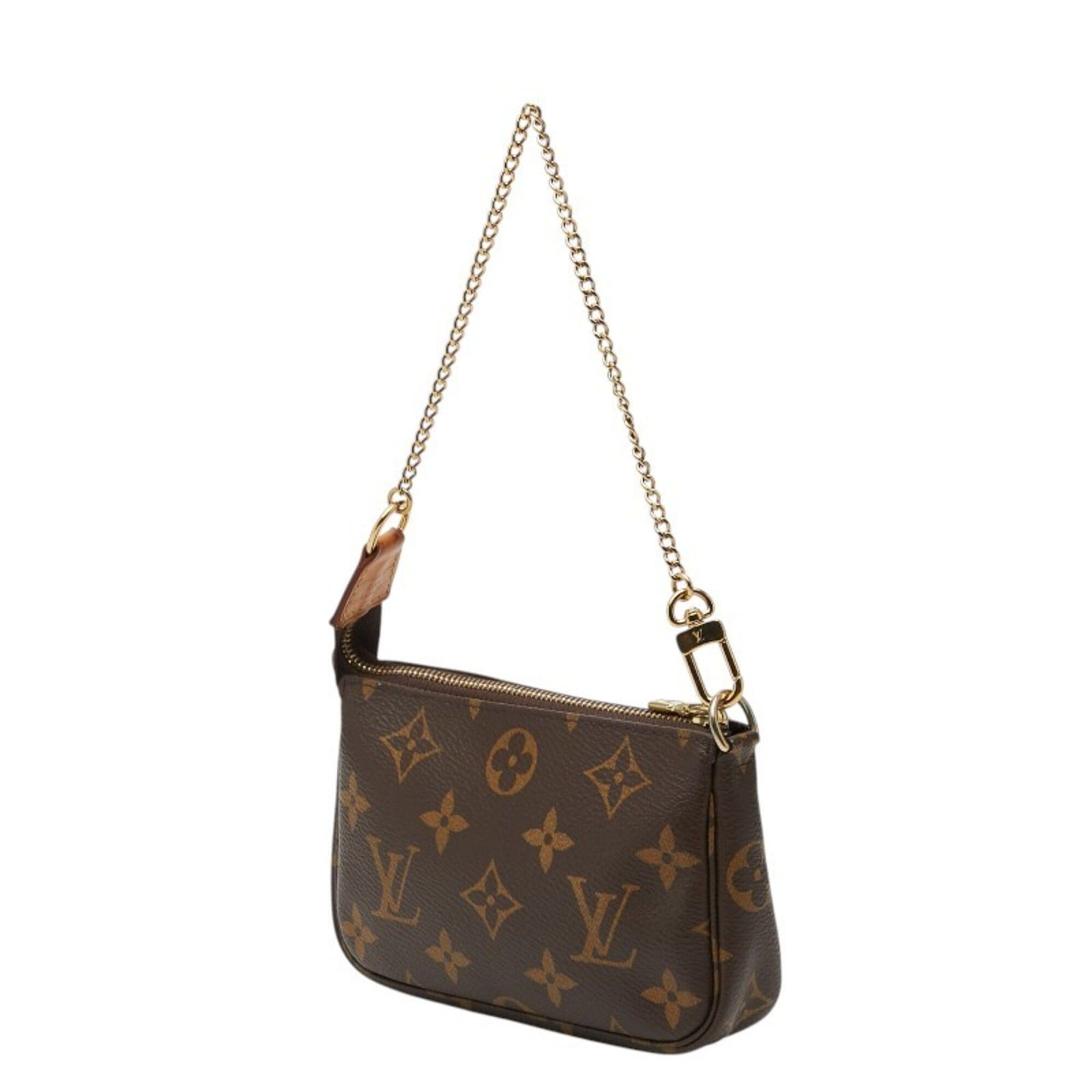 Louis Vuitton Louis Vuitton Monogram Mini Pochette Accessoires Accessory Pouch Handbag M58009 Brown Leather Women's LOUIS VUITTON Size ONE SIZE - 2 Thumbnail