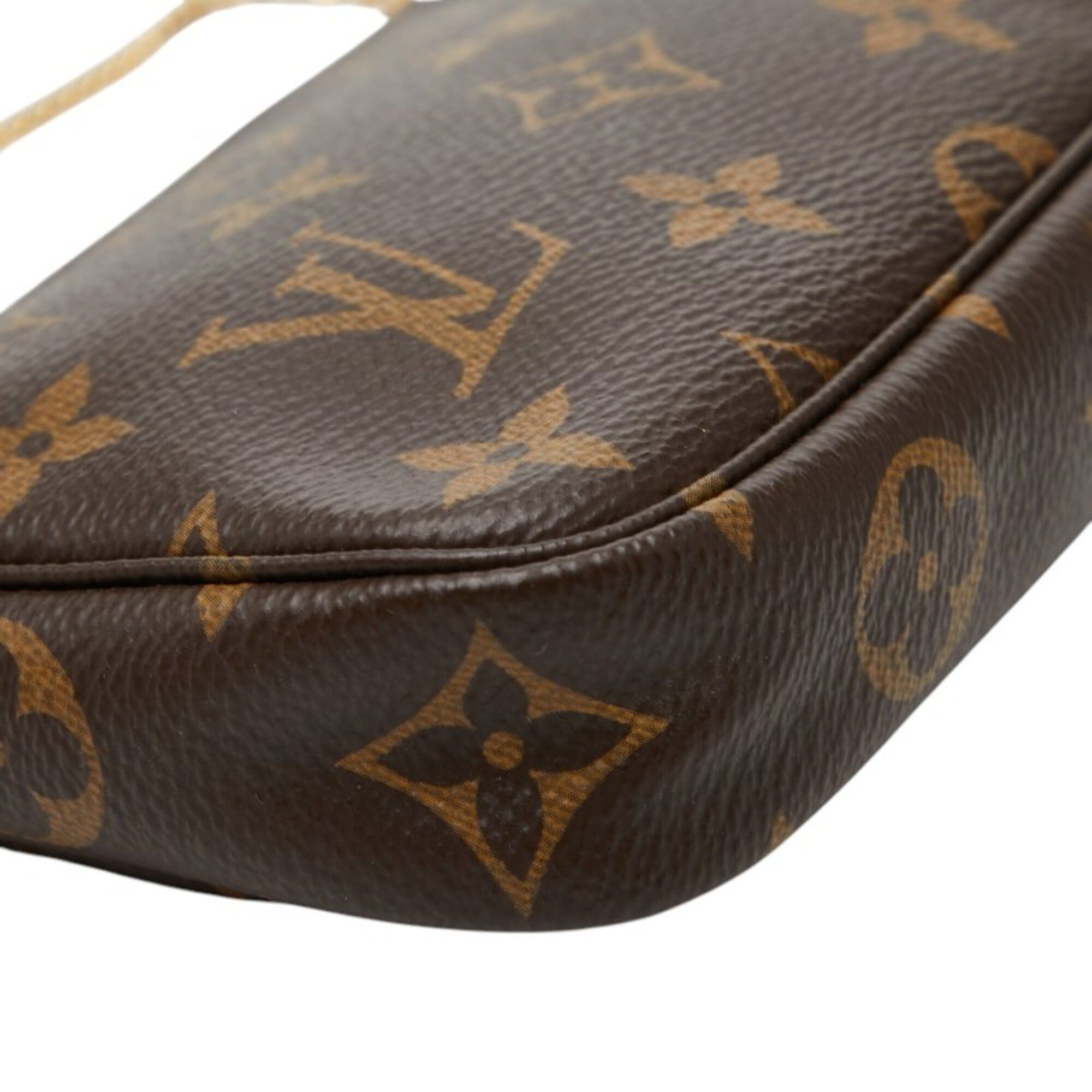 Louis Vuitton Louis Vuitton Monogram Mini Pochette Accessoires Accessory Pouch Handbag M58009 Brown Leather Women's LOUIS VUITTON Size ONE SIZE - 5 Thumbnail