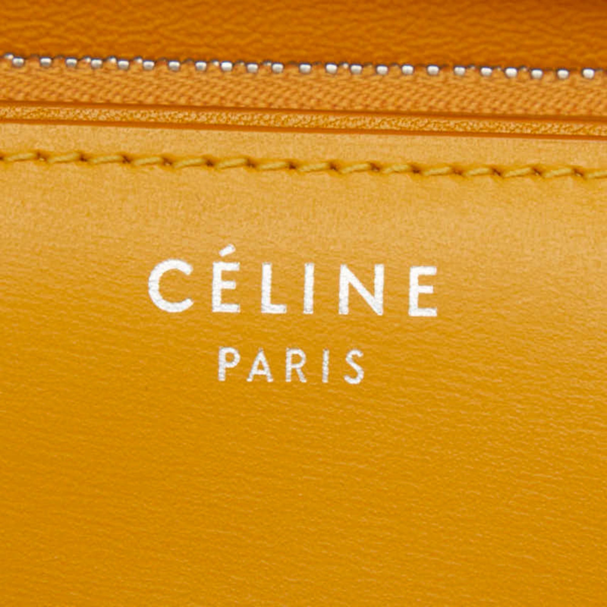 Celine Celine Classic Box Medium Shoulder Bag, Yellow Leather, Women's CELINE Size ONE SIZE - 7 Thumbnail