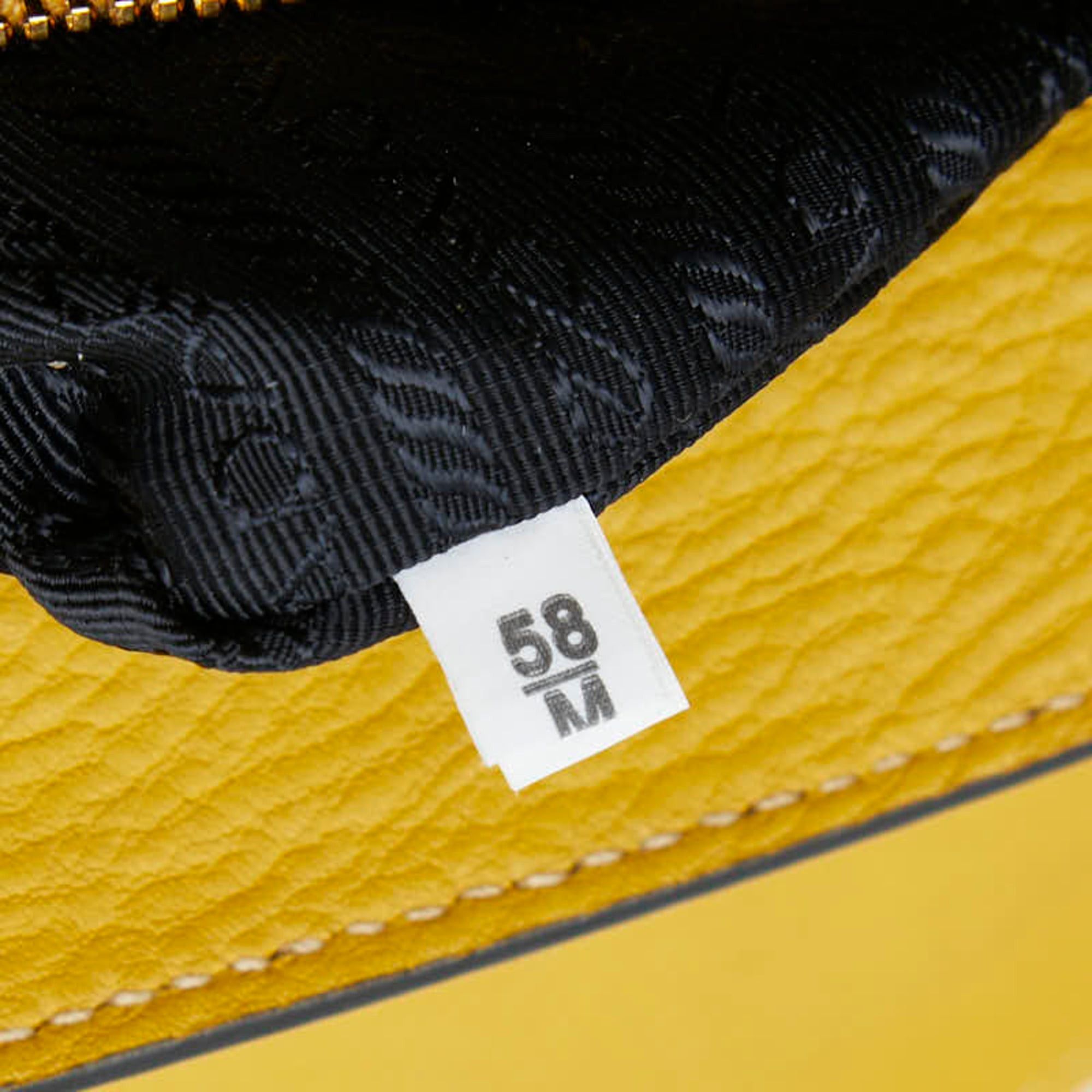 Prada Prada Soundrock Handbag/Shoulder Bag, 2-Way, Yellow Vitello Daino Leather, Women's PRADA Size ONE SIZE - 9 Thumbnail