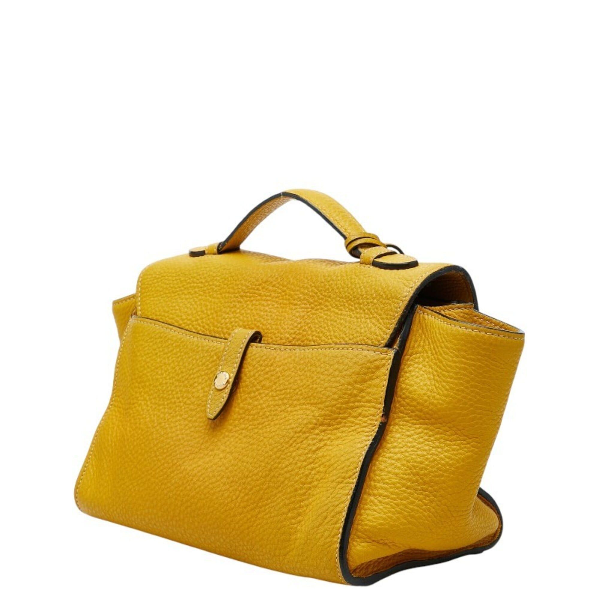 Prada Prada Soundrock Handbag/Shoulder Bag, 2-Way, Yellow Vitello Daino Leather, Women's PRADA Size ONE SIZE - 2 Thumbnail