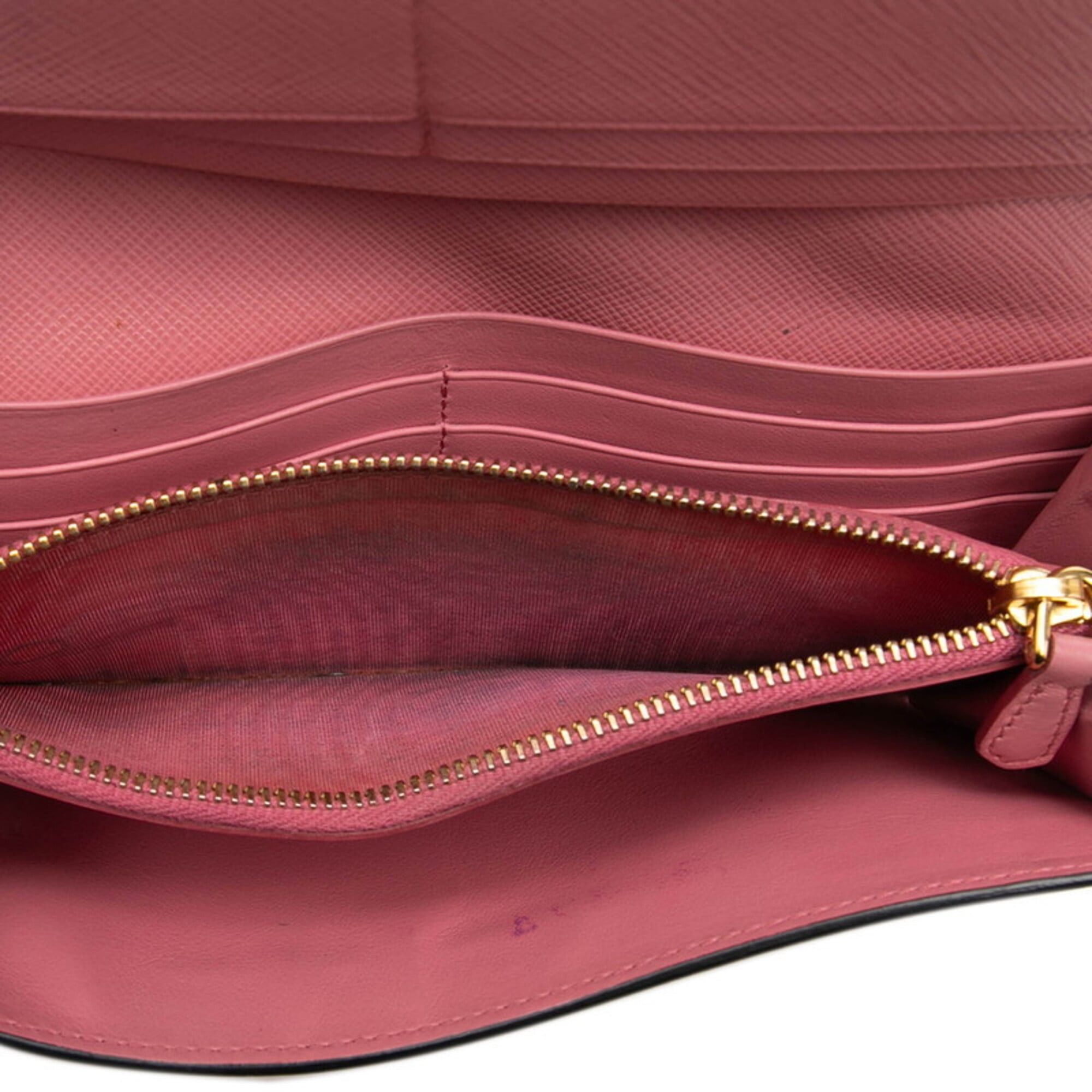 Prada Prada long wallet, pink multicolor, Saffiano leather, women's. Size ONE SIZE - 5 Thumbnail