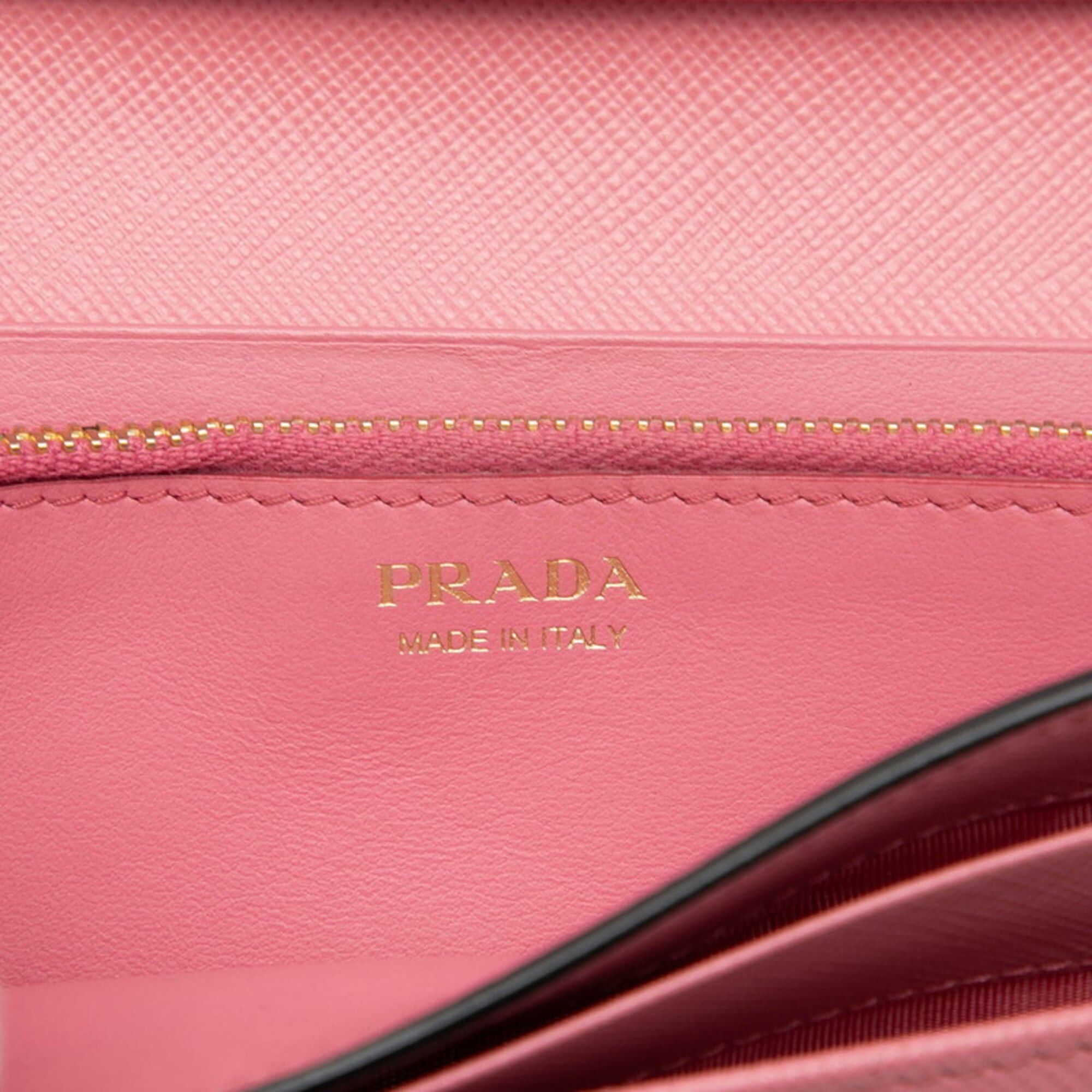 Prada Prada long wallet, pink multicolor, Saffiano leather, women's. Size ONE SIZE - 6 Thumbnail