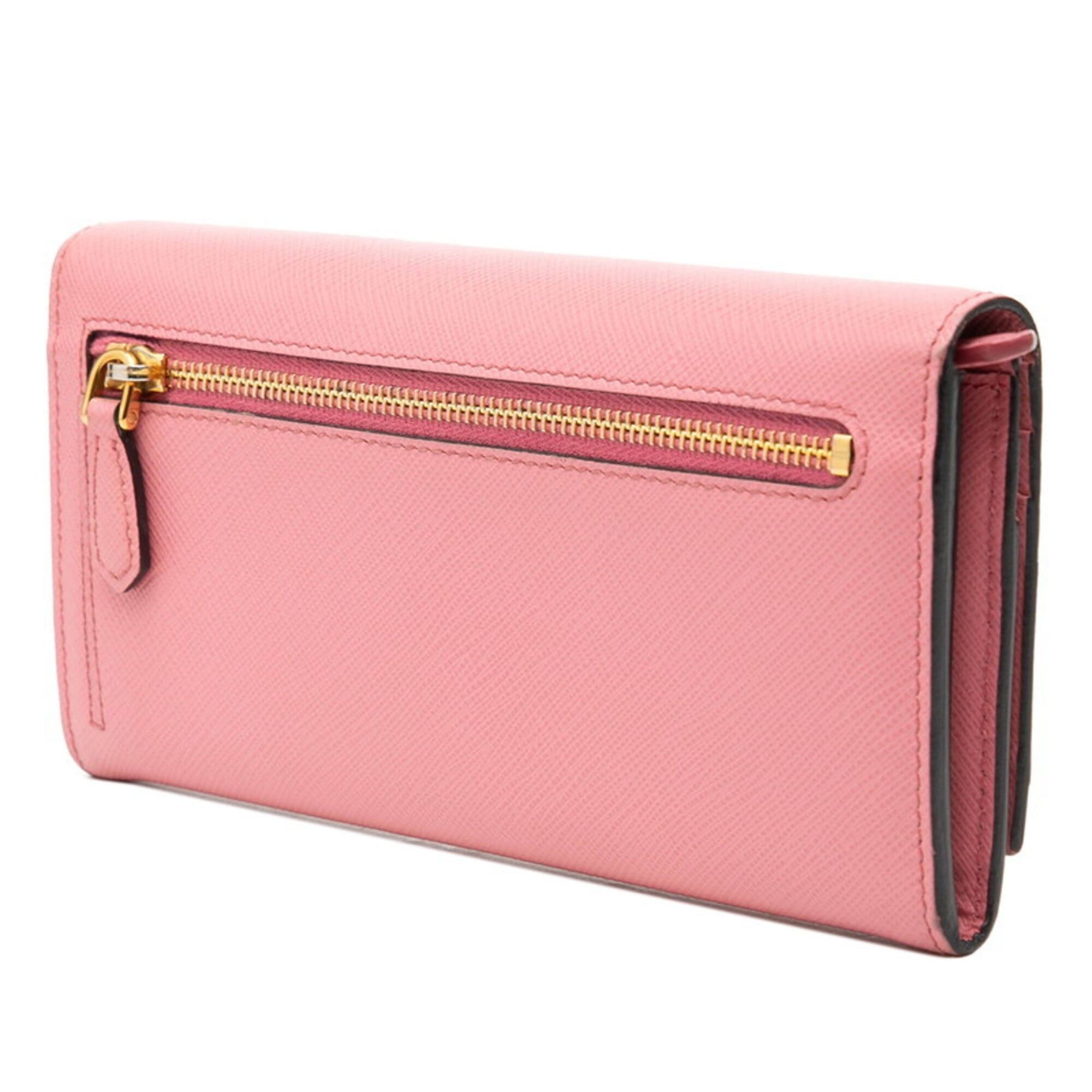 Prada Prada long wallet, pink multicolor, Saffiano leather, women's. Size ONE SIZE - 2 Thumbnail