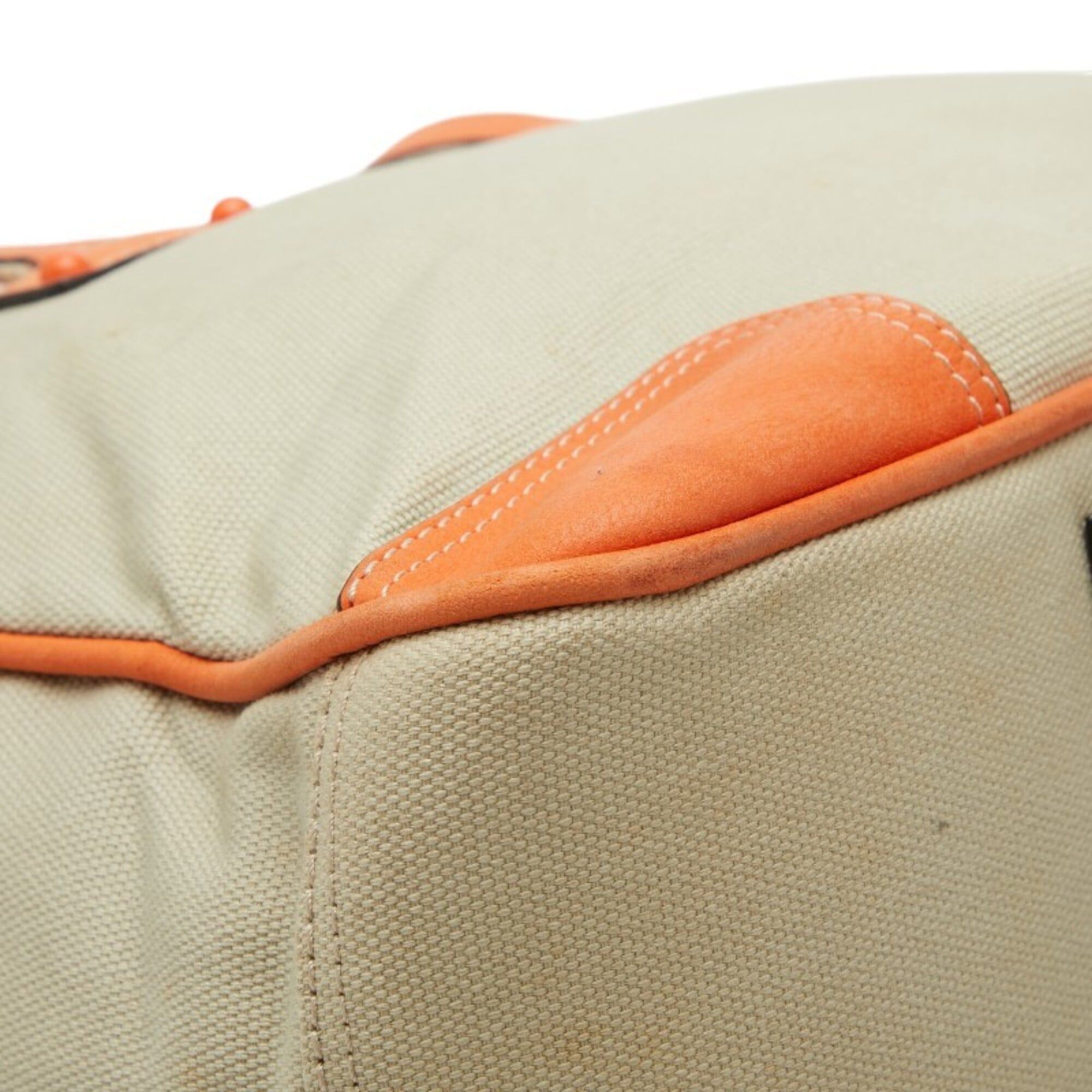 Loewe Loewe Anagram Tote Bag Shoulder 340712 Beige Orange Canvas Leather Women's LOEWE Size ONE SIZE - 7 Thumbnail