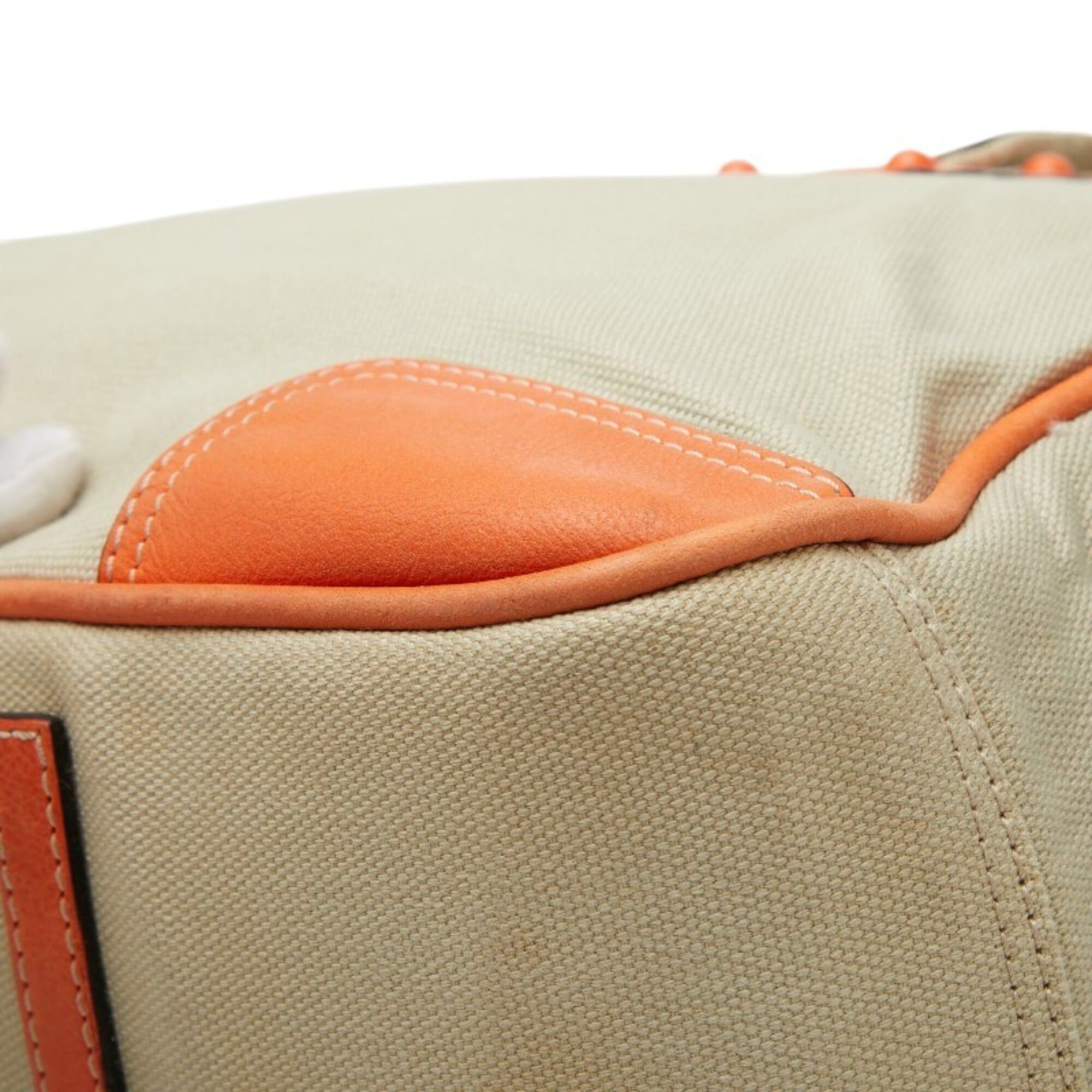 Loewe Loewe Anagram Tote Bag Shoulder 340712 Beige Orange Canvas Leather Women's LOEWE Size ONE SIZE - 6 Thumbnail