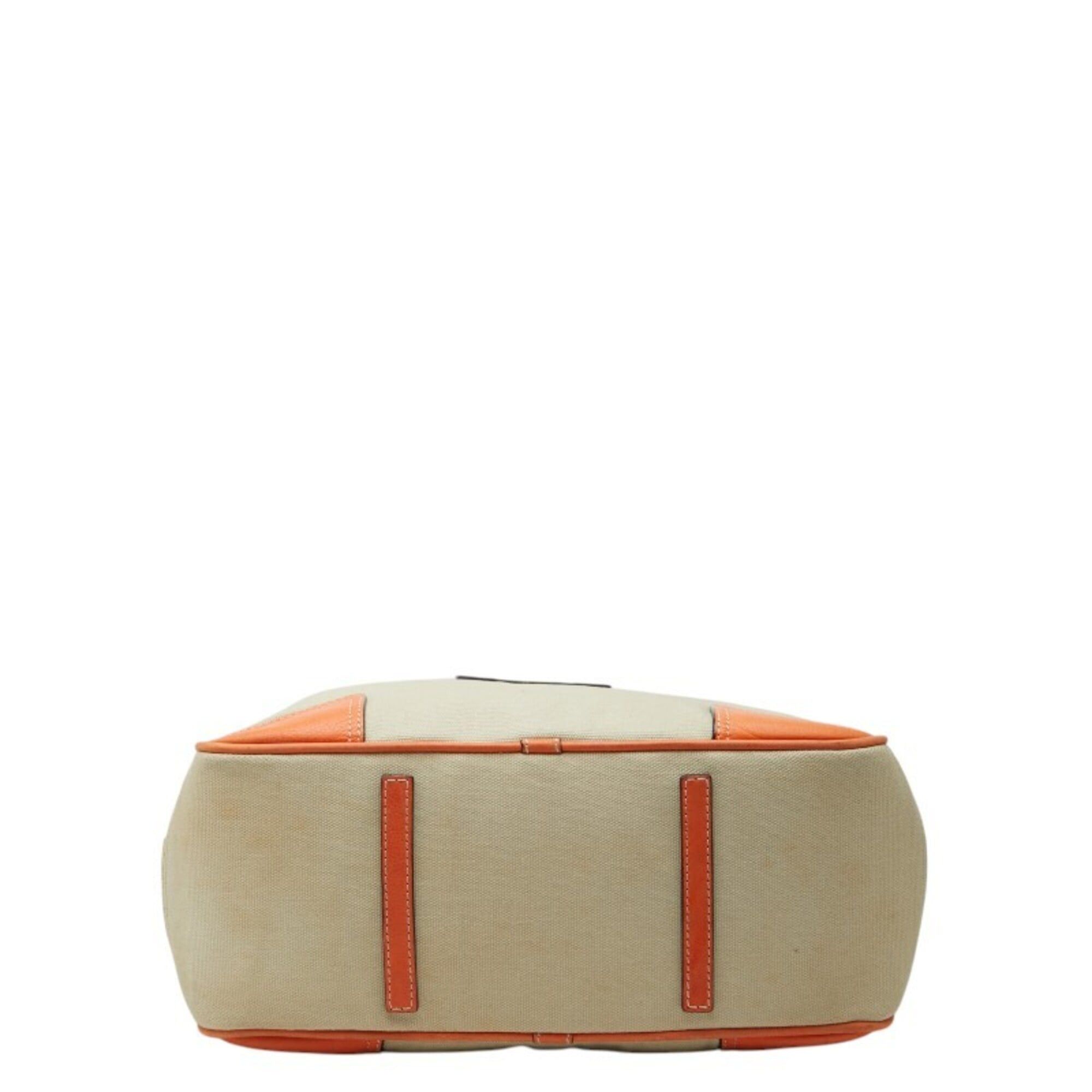 Loewe Loewe Anagram Tote Bag Shoulder 340712 Beige Orange Canvas Leather Women's LOEWE Size ONE SIZE - 3 Thumbnail